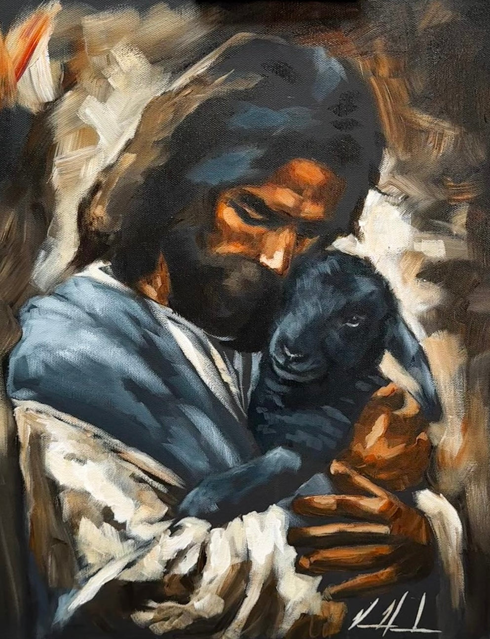 Saved By Grace - 16”x20” Original Acrylic Painting Original Painting Vanessa Horabuena