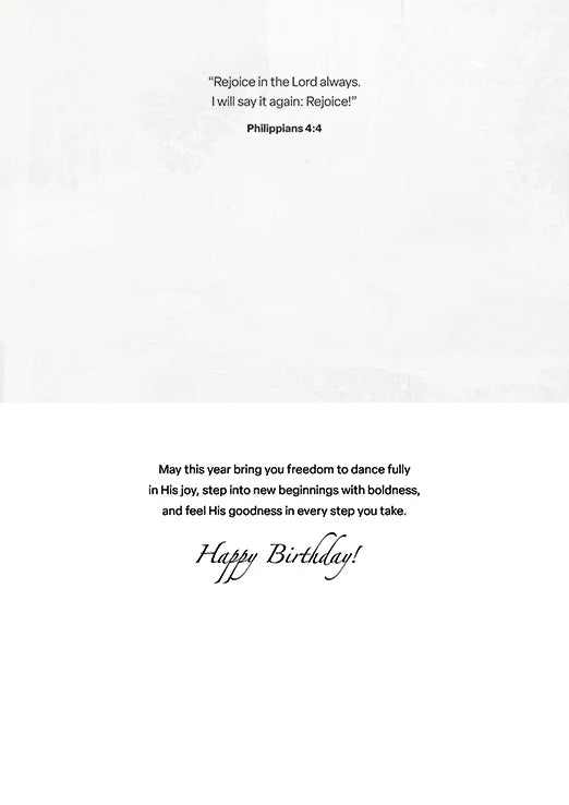 'Dare to Dance Again - In His Grace - Birthday Greeting Card Vanessa Horabuena