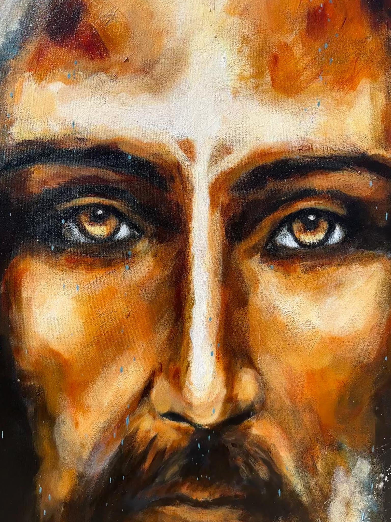 The Shroud of Turin - Resurrection Light - 36”x48” Original Acrylic Painting Original Painting Vanessa Horabuena