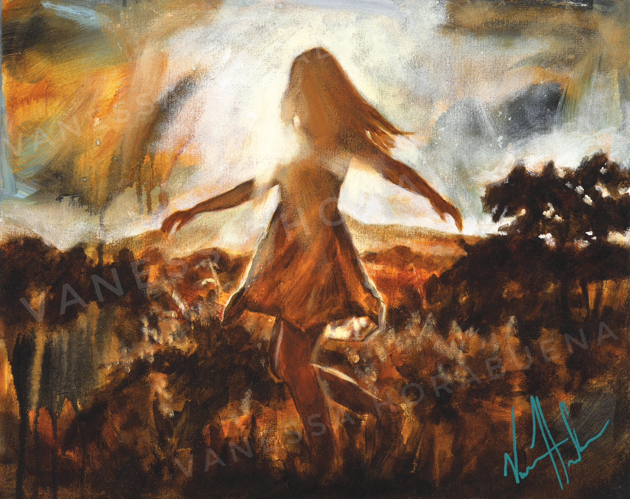 Dare to Dance Again - RE-DESIGNED! (Hand Embellished Canvas Print) Women's Art Print Vanessa Horabuena