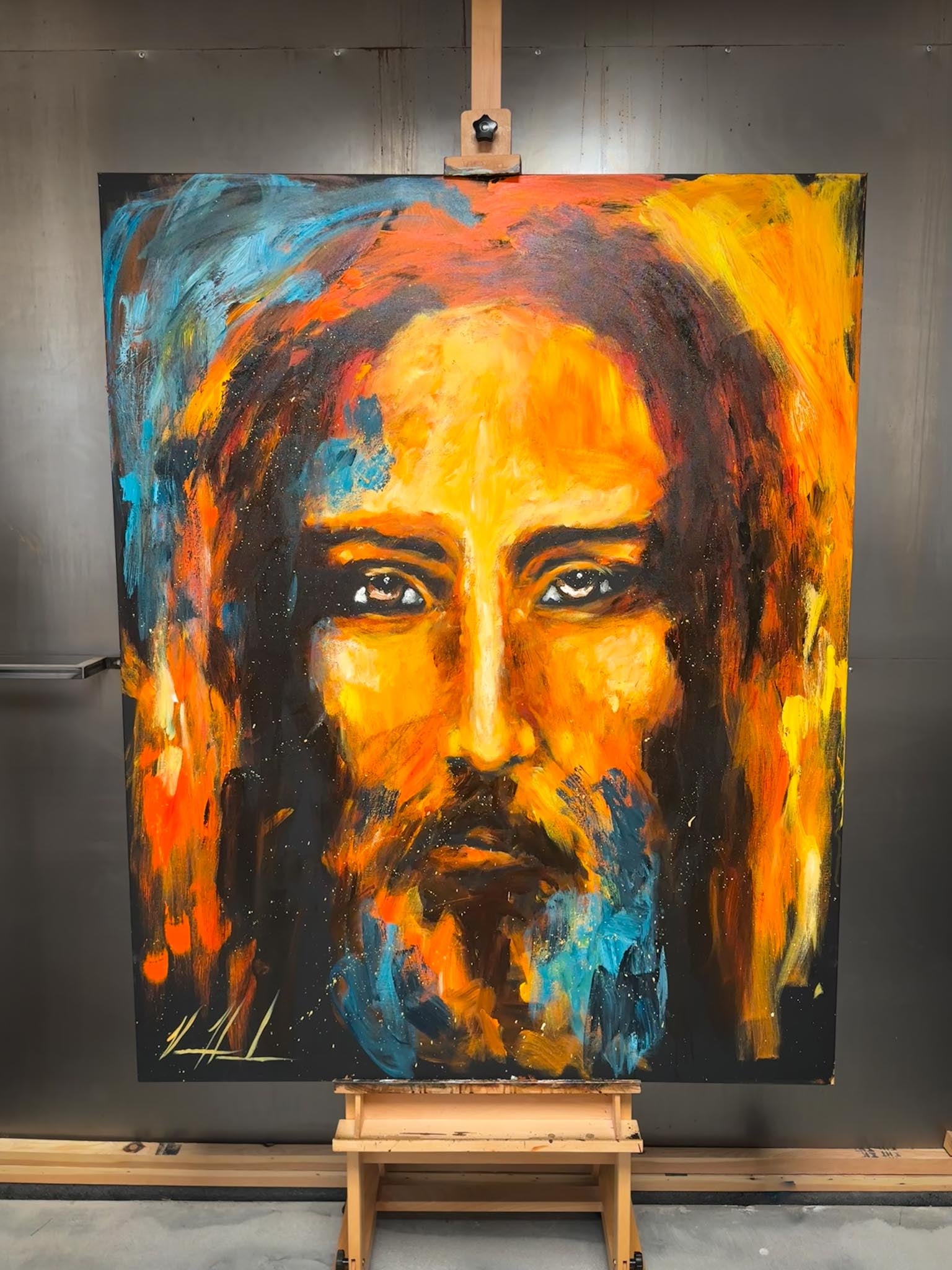 The Shroud of Turin - 48”x60” Original Acrylic Painting