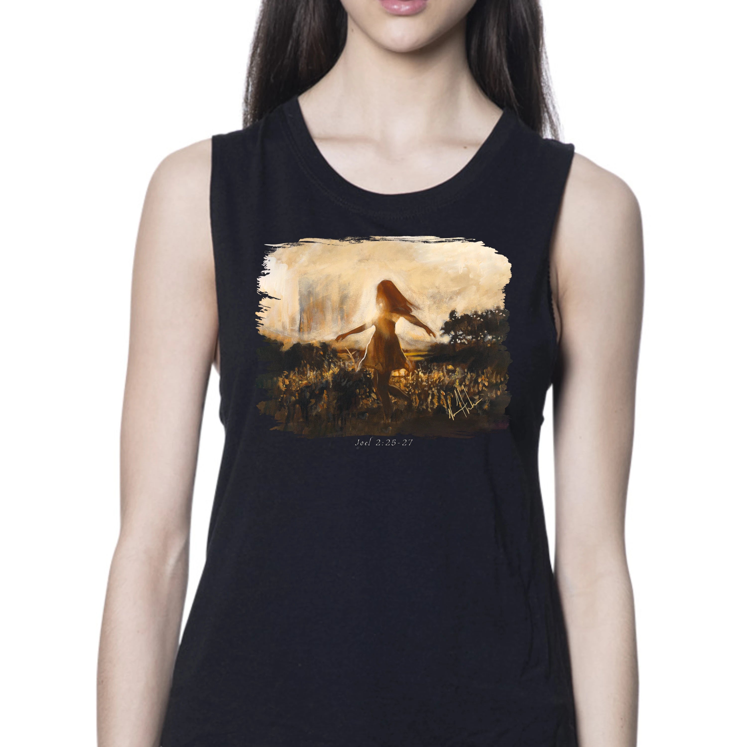 Dare to Dance Again - Women's Tank Top (Organic Bamboo) Organic Bamboo Vanessa Horabuena Short Sleeve Eclipse (Black) XS