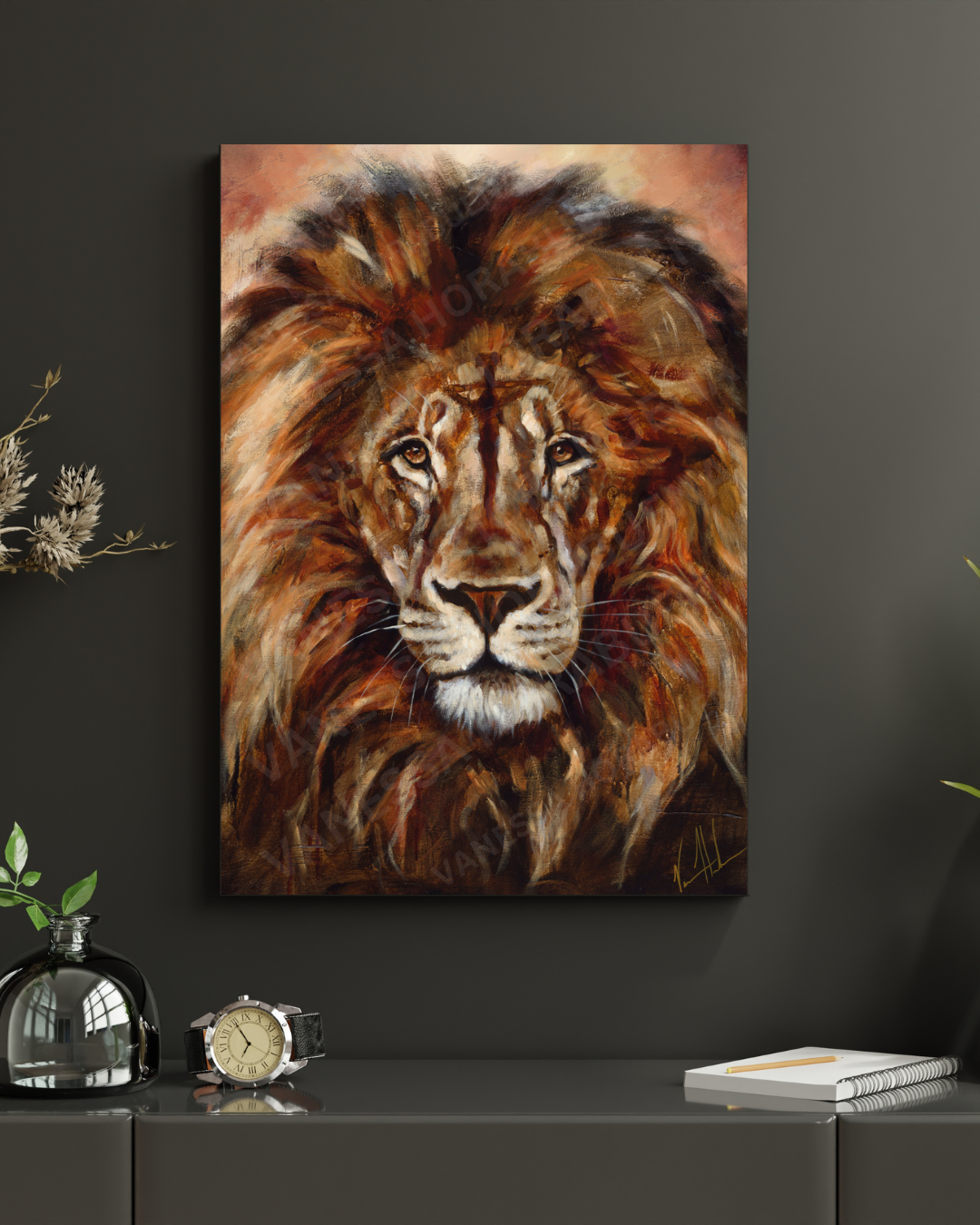King of Heaven - Glorious Reign Lion Art Print Vanessa Horabuena
