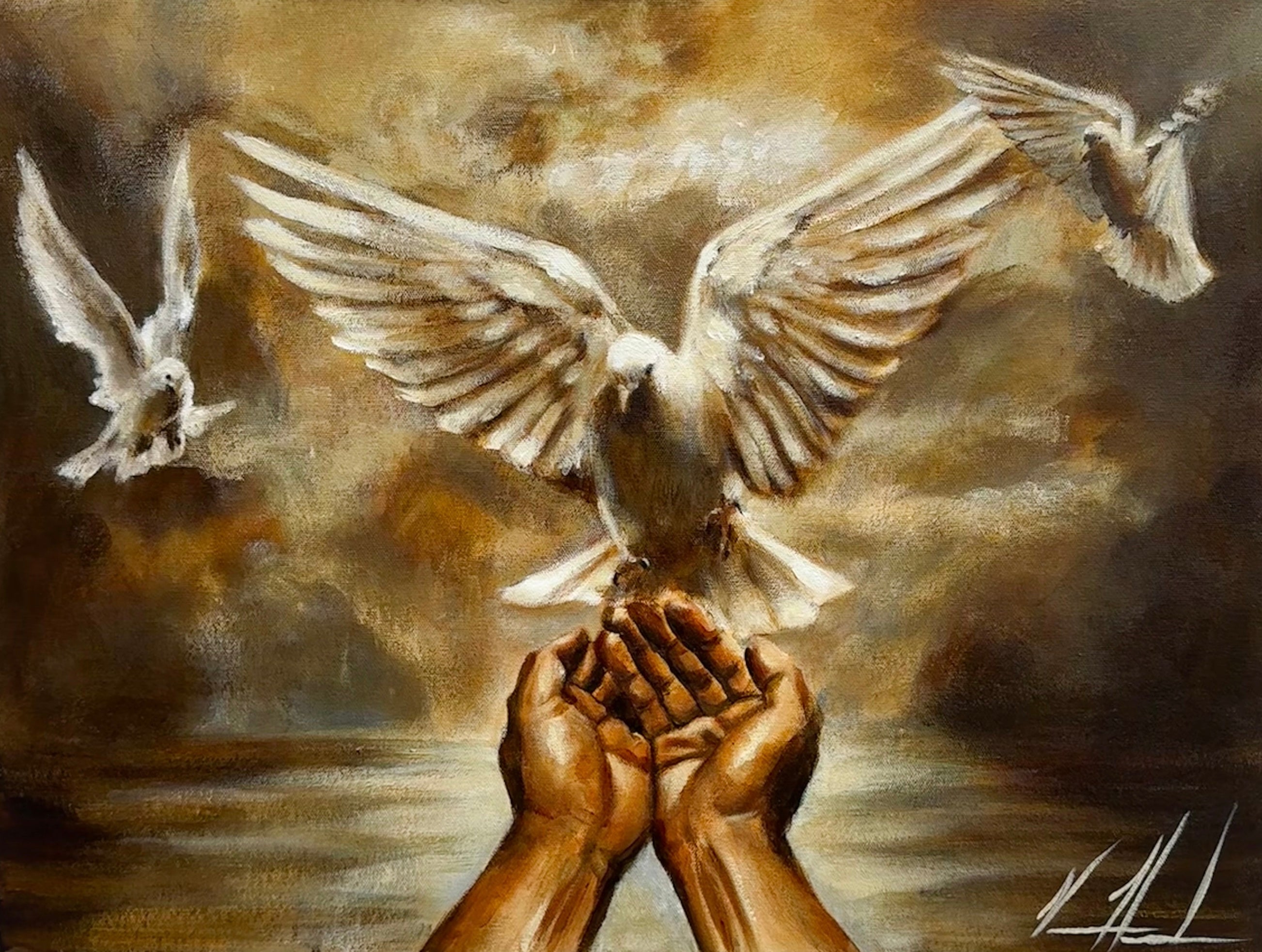 D#. 13 - Return to the Father - 11"x14" Canvas Print Vanessa Horabuena