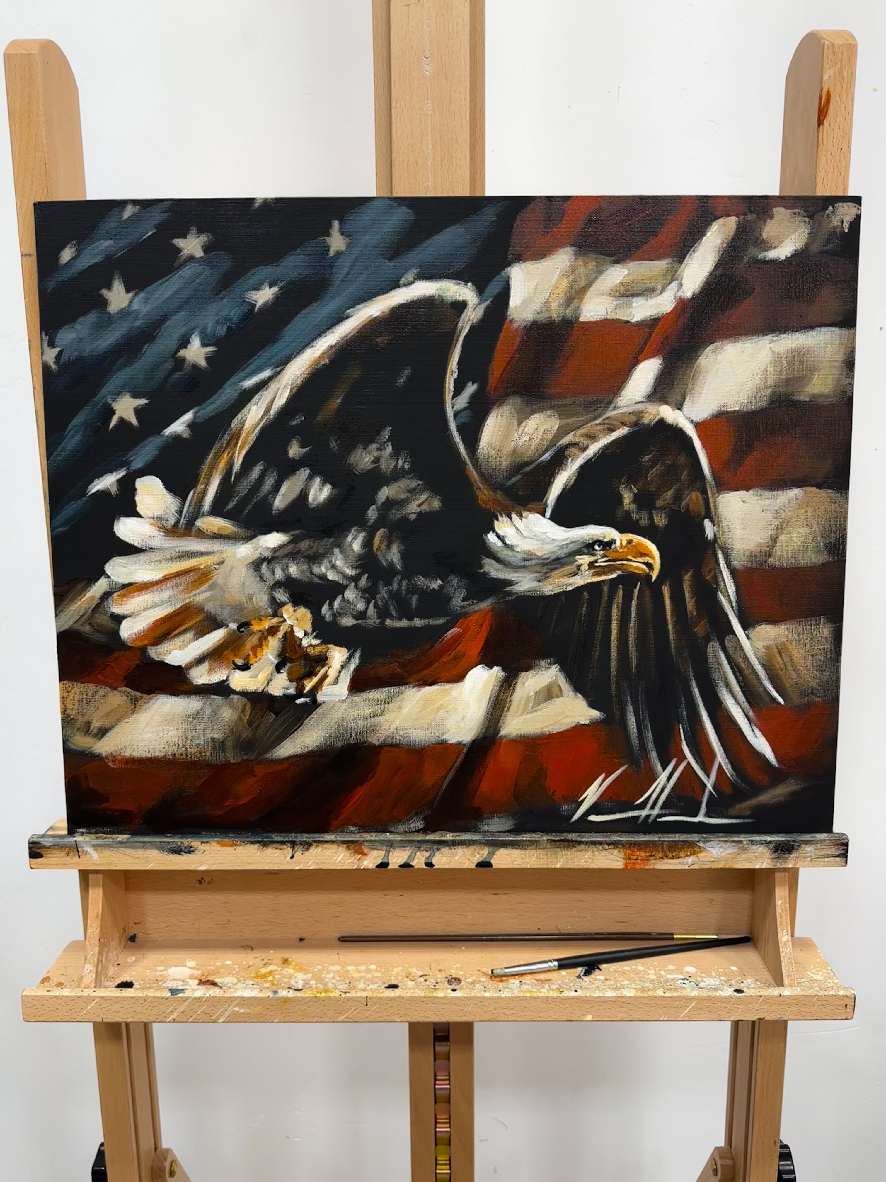 Courage to Soar - 16”x20” Original Acrylic Painting Original Painting Vanessa Horabuena