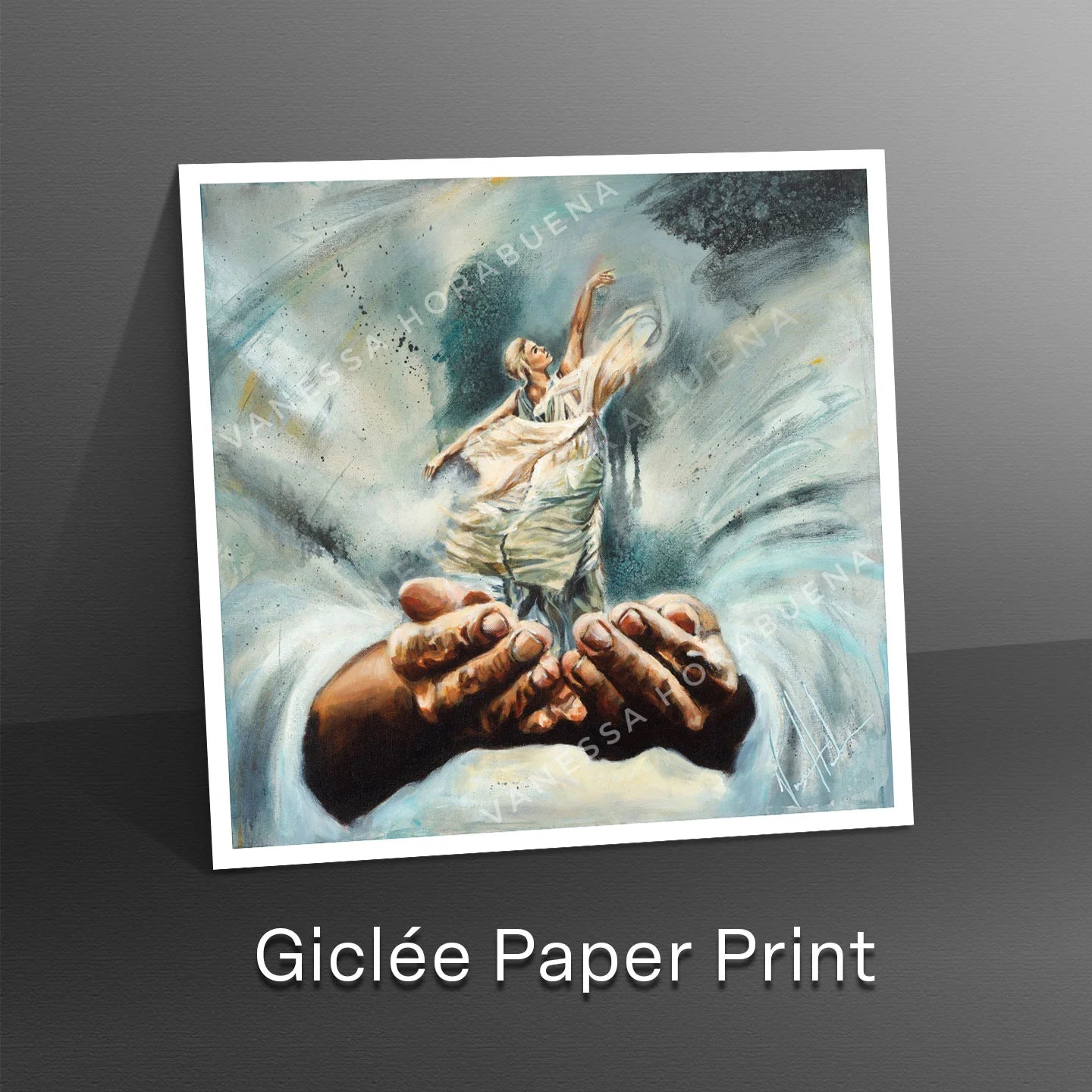 Endless Dance in the Father’s Hands - Blonde Version Women's Art Print Vanessa Horabuena