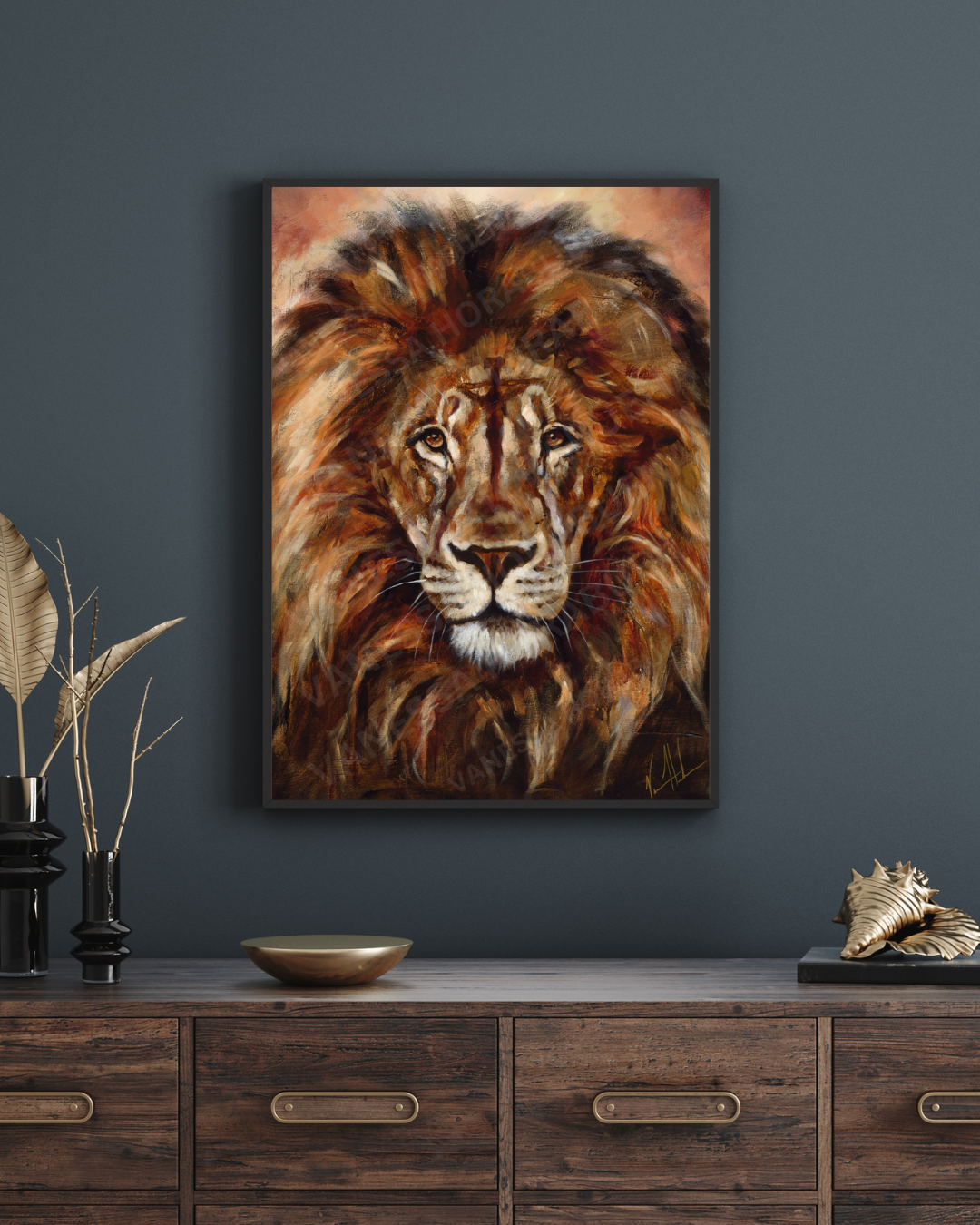 King of Heaven - Glorious Reign Lion Art Print Vanessa Horabuena