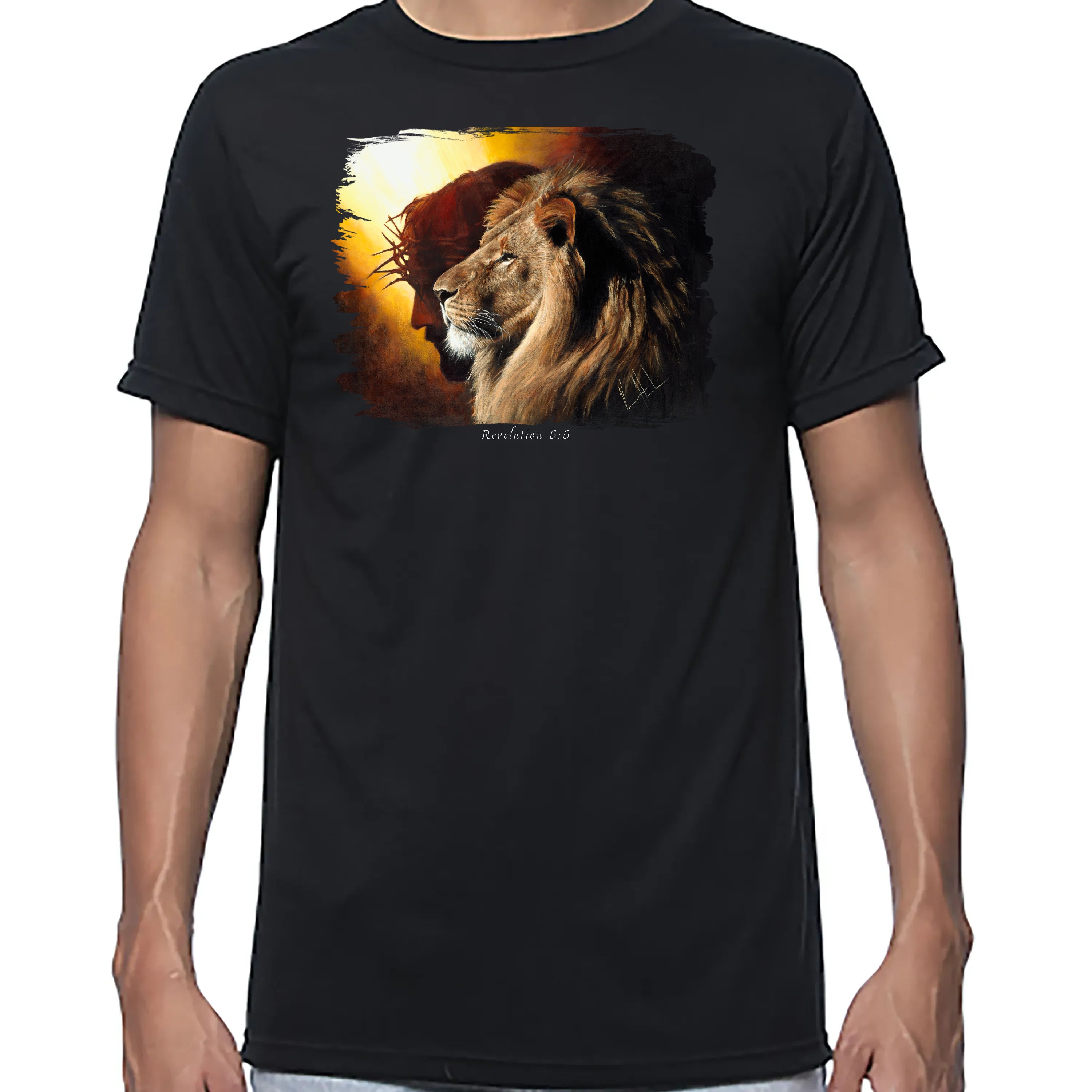 The Lion of Judah - Unisex T (Premium Organic Fabric) Vanessa Horabuena Bamboo Black Small