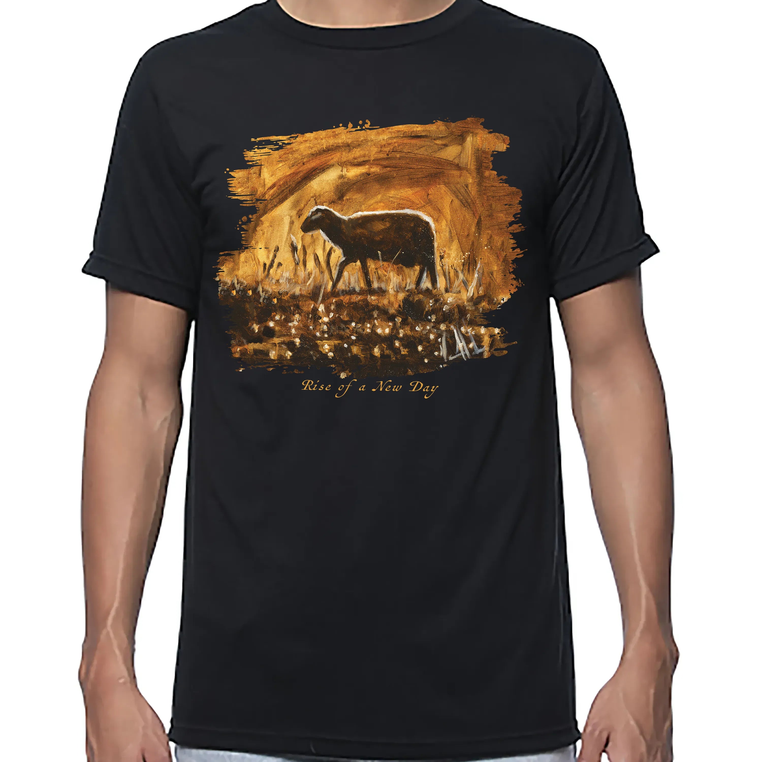 Rise Of A New Day - Unisex T (Premium Organic Fabric) Vanessa Horabuena Bamboo Black Small