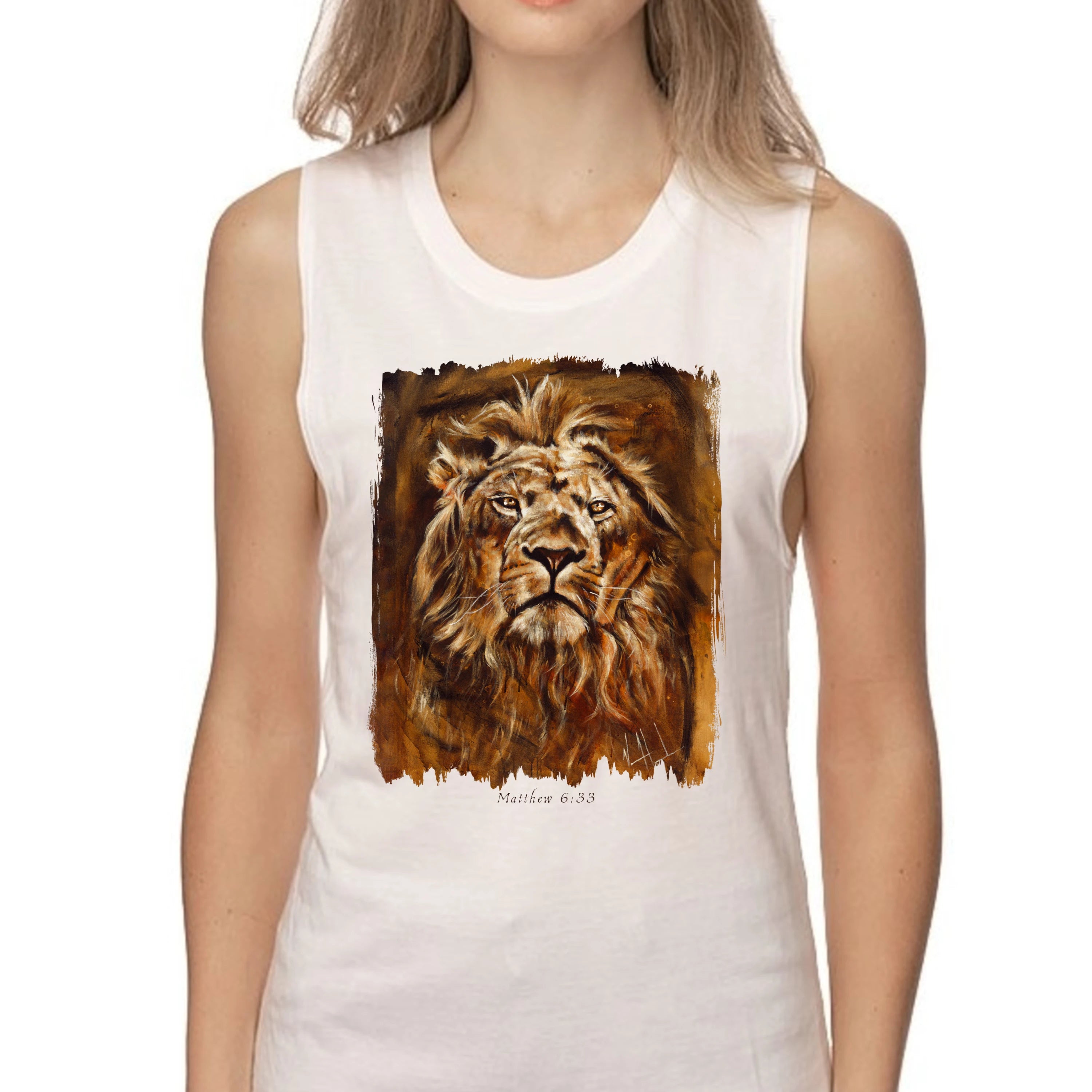 Eternal King - Women's Tank Top (Organic Bamboo) Organic Bamboo Vanessa Horabuena Short Sleeve Frost (White) XS