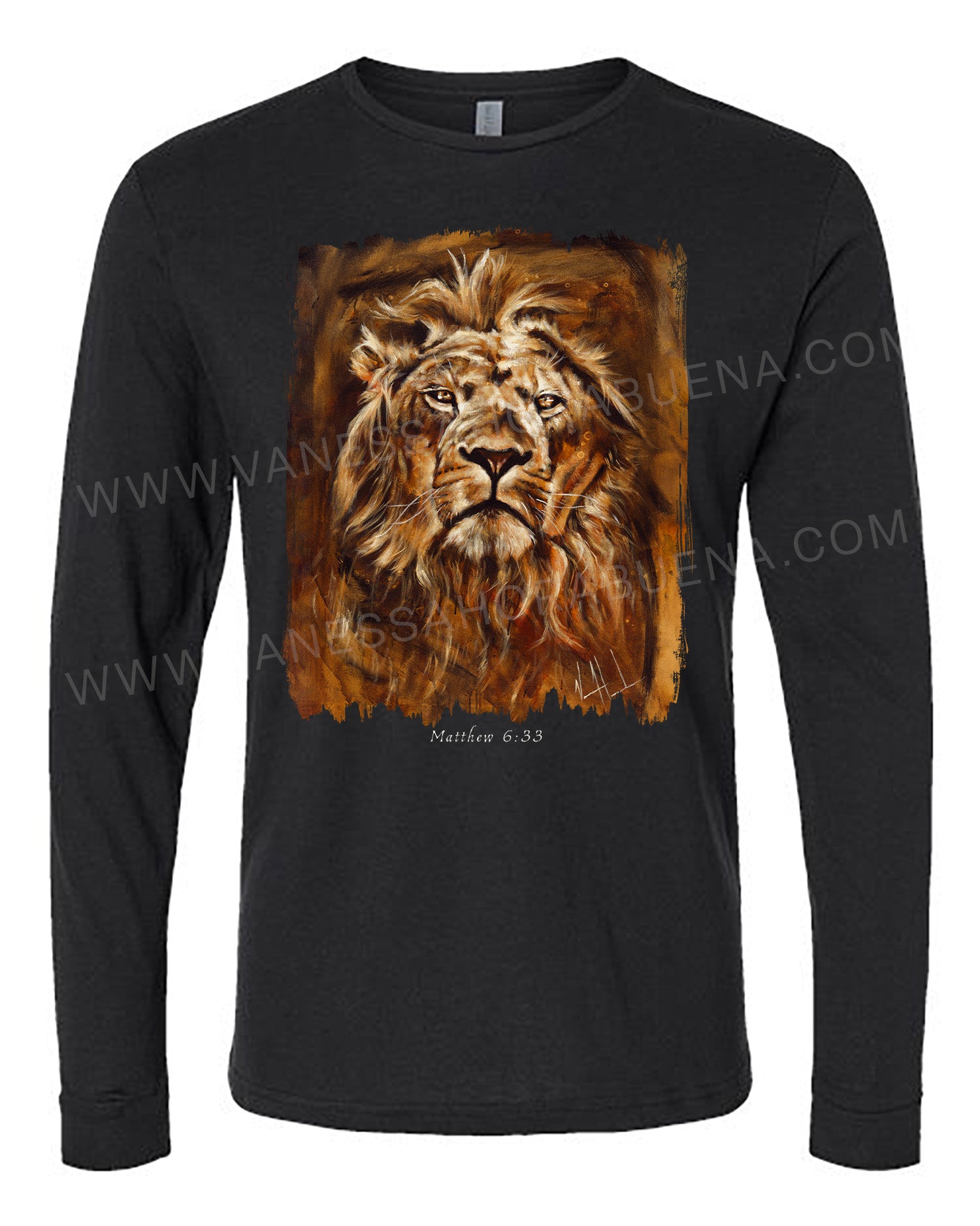 Eternal King - Unisex T-Shirt Poly-Blend Vanessa Horabuena Long Sleeve Black Small
