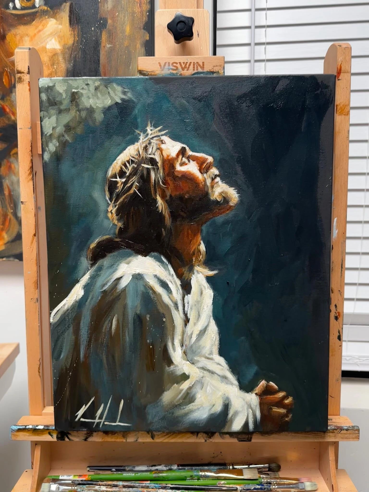 One With The Father - 16”x20” Original Acrylic Painting