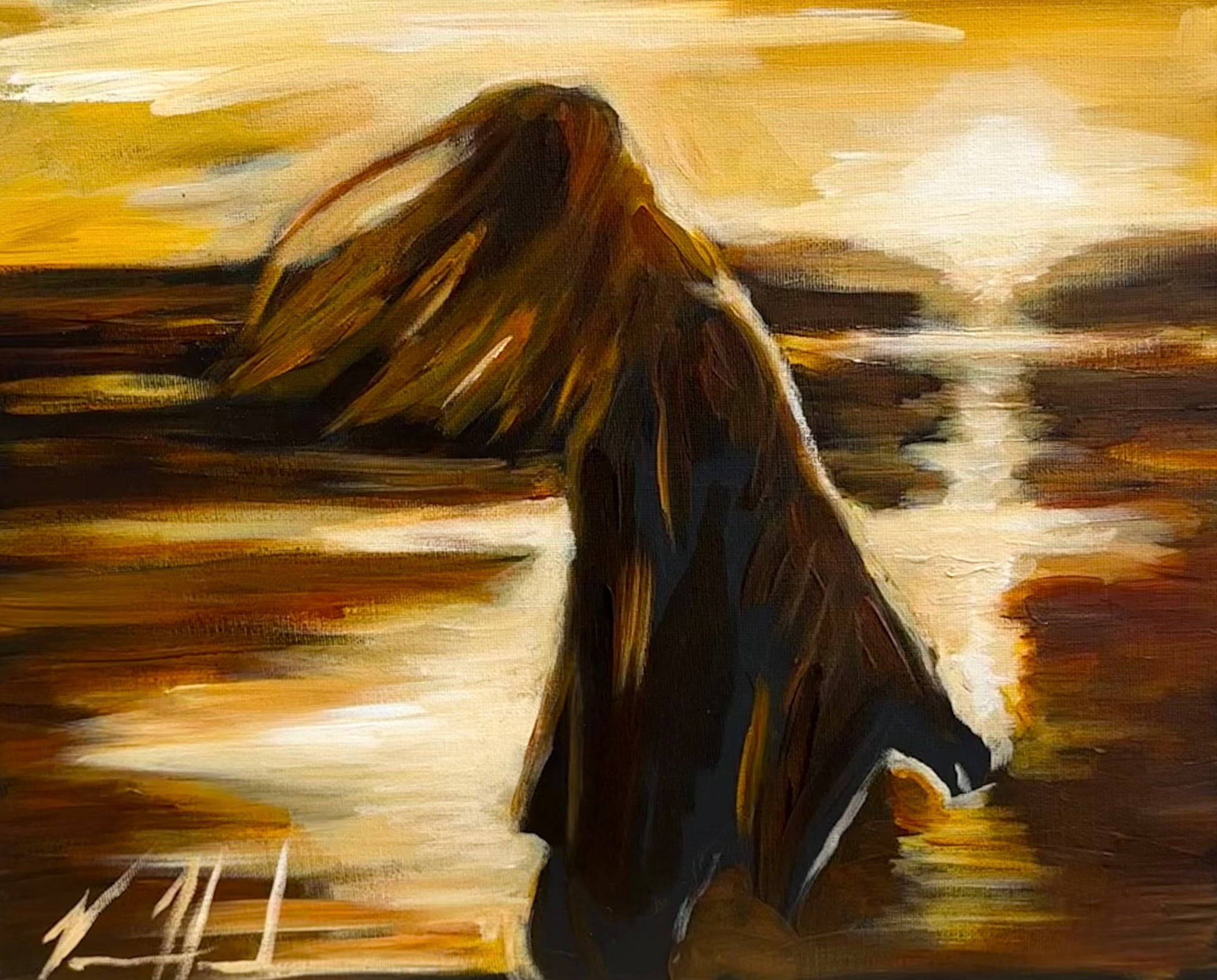 AUCTION - Here I am Lord, Send Me - 11”x14” Original Acrylic Painting Original Painting Vanessa Horabuena