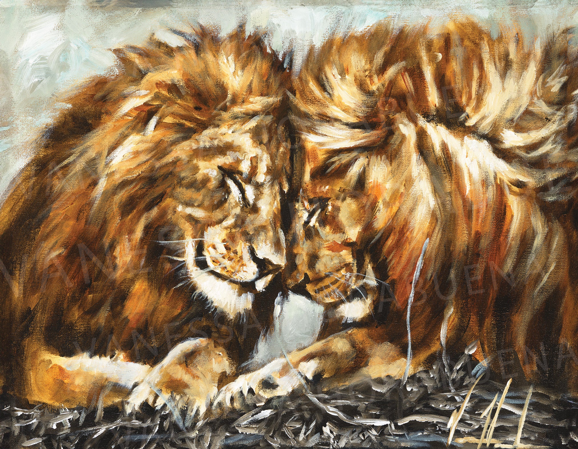 Fortified Strength Lion Art Print Vanessa Horabuena