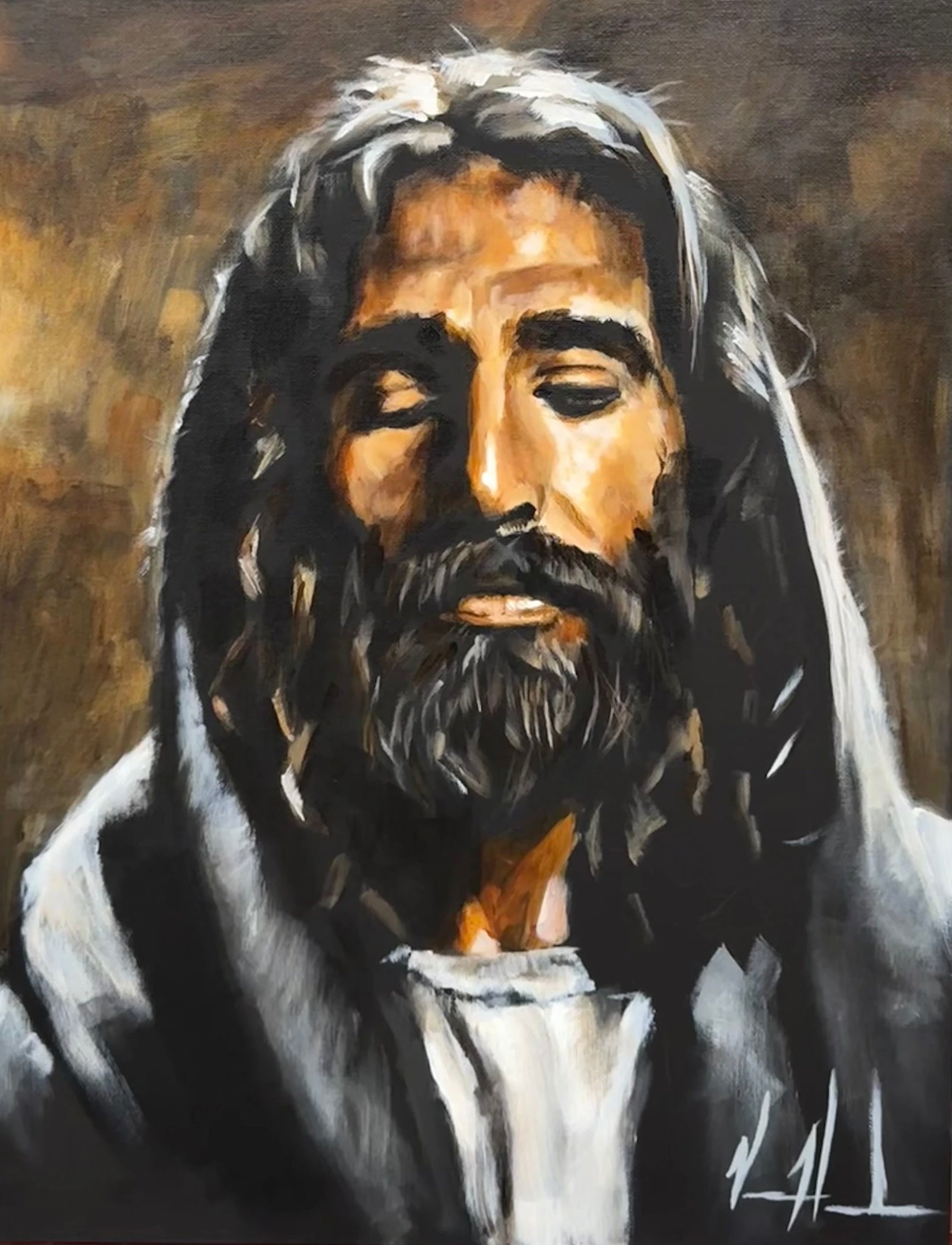Rabbi - 14”x18” Original Acrylic Painting
