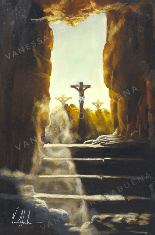 I Have Overcome (Hand Embellished Canvas Print) Jesus Art Print Vanessa Horabuena