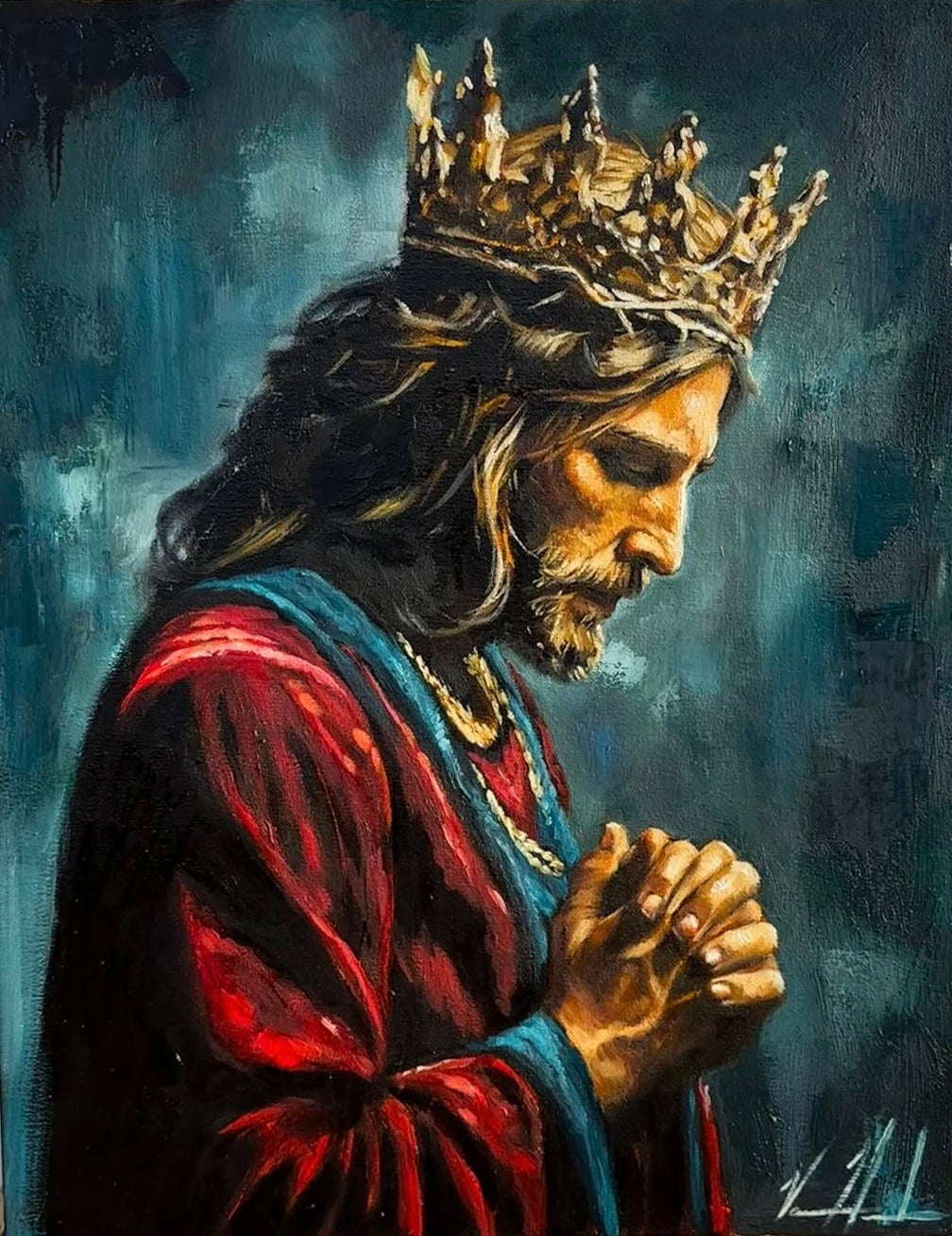 Prayers of Our King - 16”x20” Original Oil Painting Original Painting Vanessa Horabuena