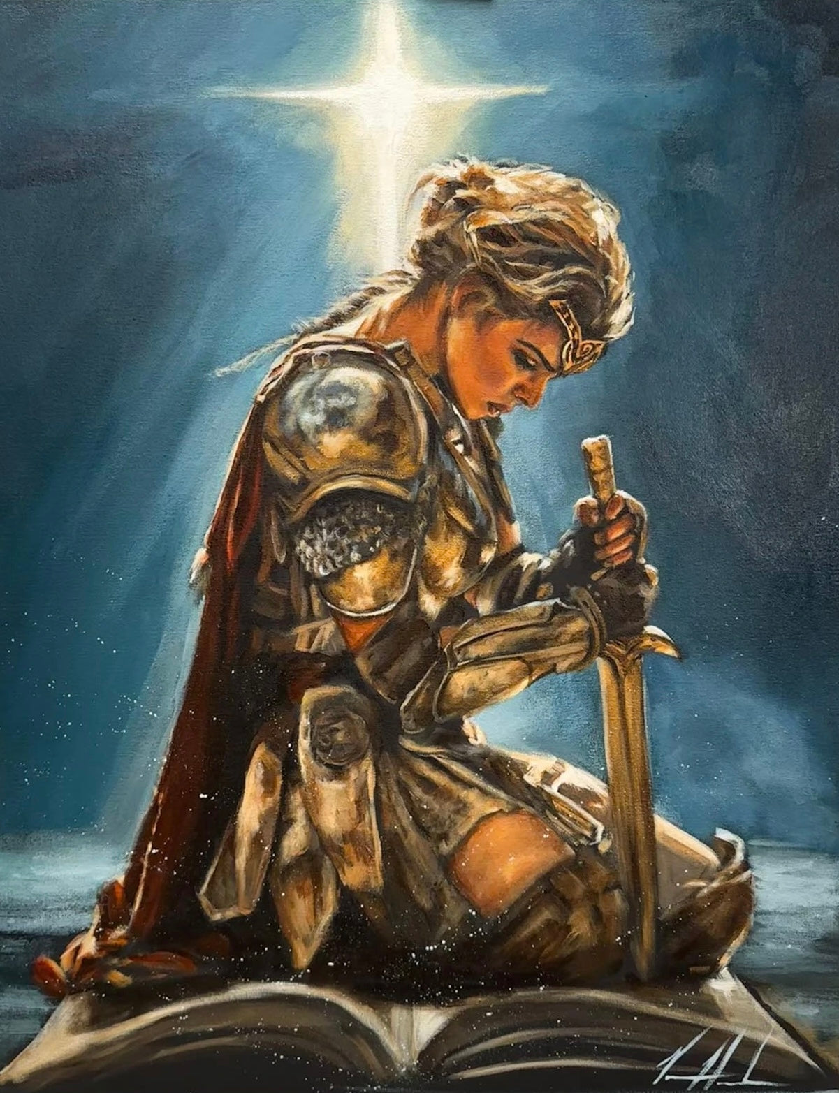 Sword of the Spirit - 24”x30” Original Acrylic Painting Original Painting Vanessa Horabuena