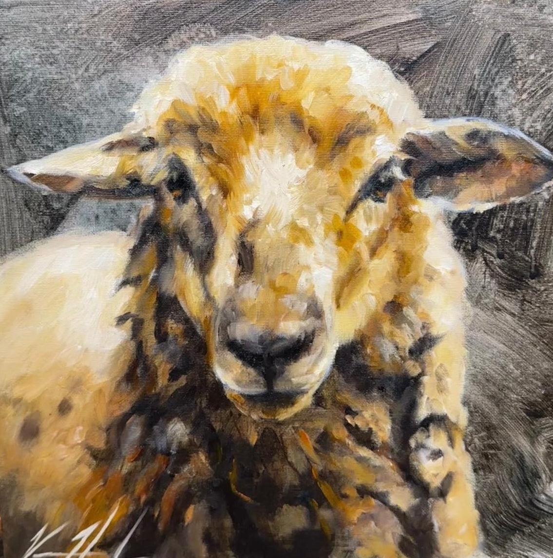 Where I Belong - 12”x12” Original Mixed Media Oil Painting