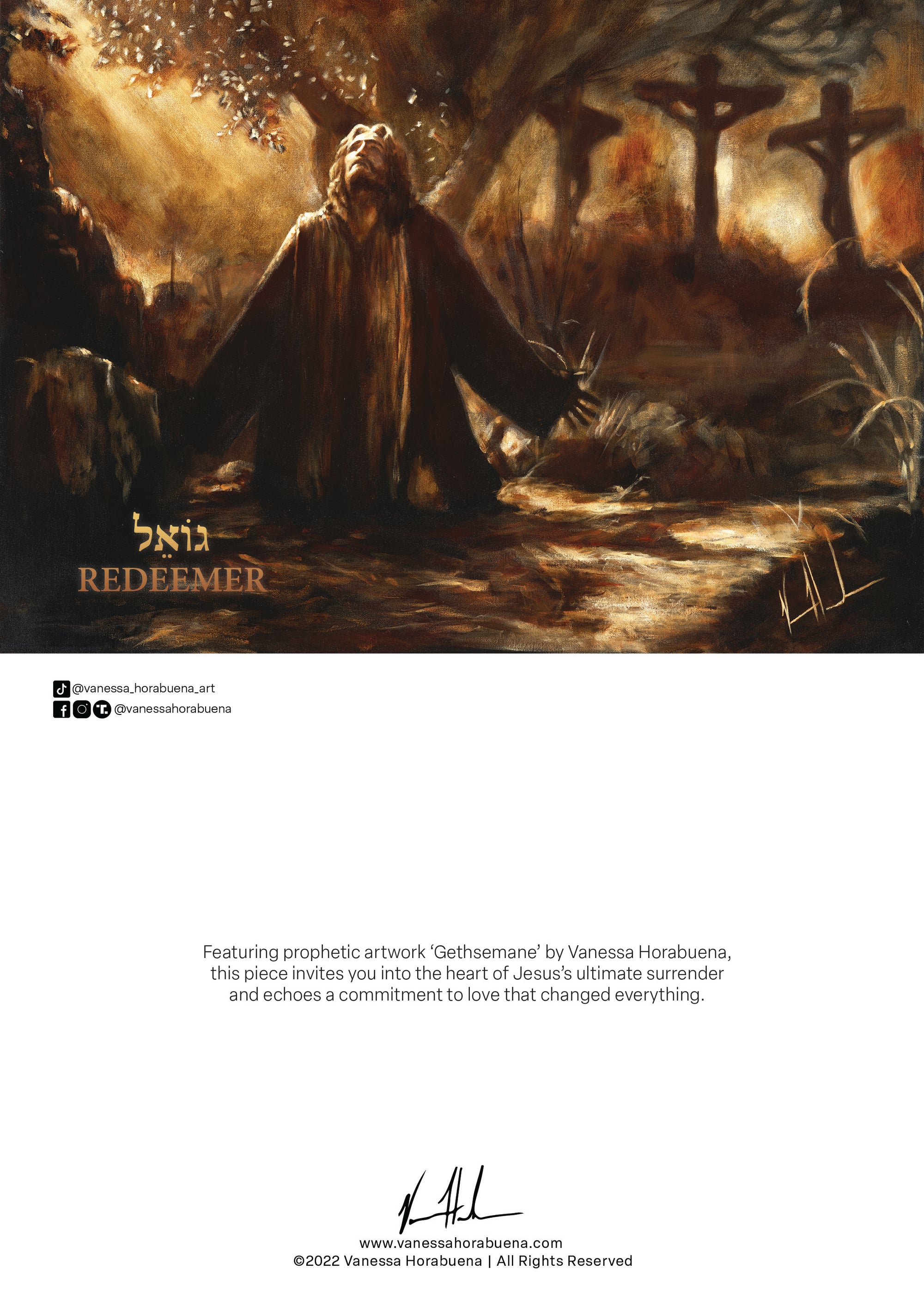 DESIGN DISCONTINUED - Gethsemane Greeting Card Vanessa Horabuena