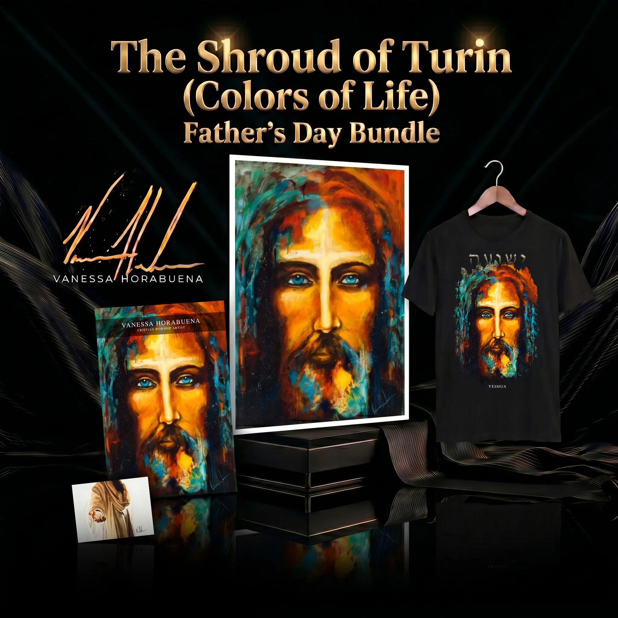 'The Shroud of Turin - Colors of Life' Father's Day Giclée Paper Bundle Jesus Art Print Vanessa Horabuena