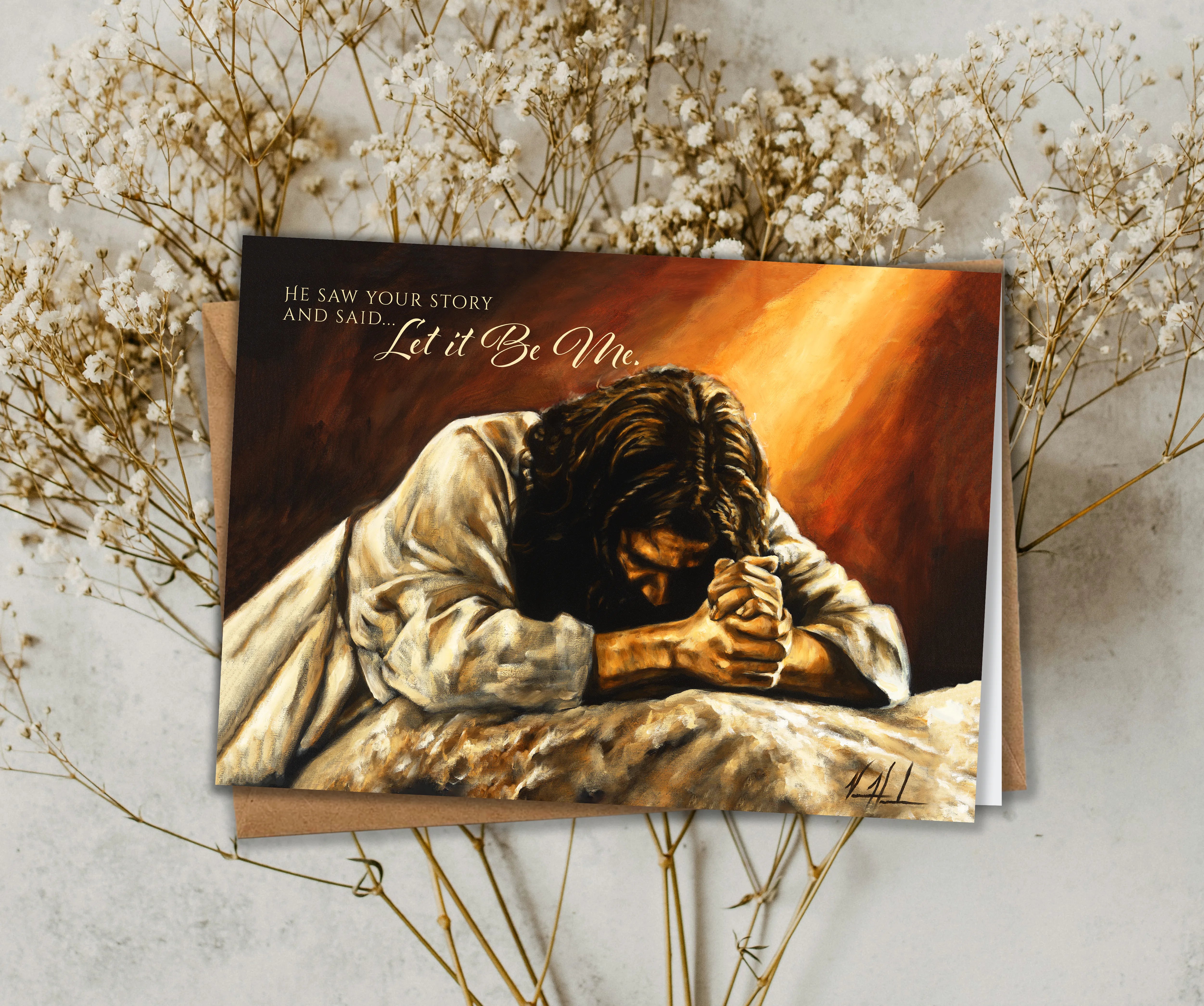 'Thy Will Be Done (Glorious Light)' Easter Greeting Card Vanessa Horabuena