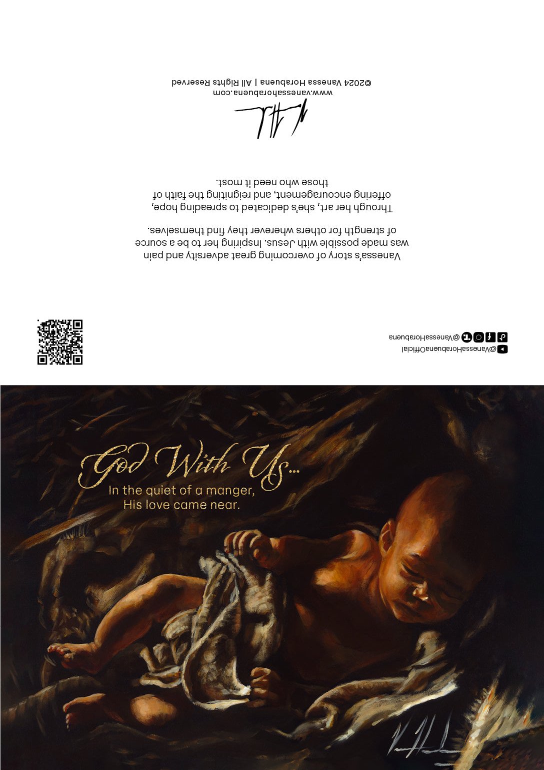 'God With Us' Greeting Card Vanessa Horabuena