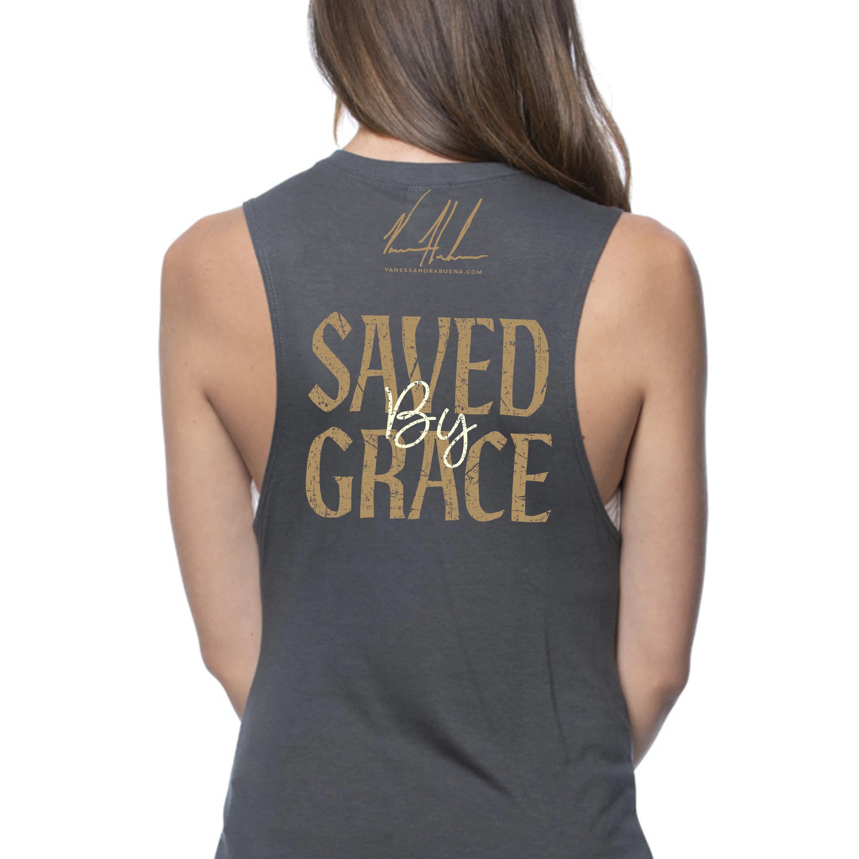 Saved By Grace - Women's Tank Top (Organic Bamboo) Organic Bamboo Vanessa Horabuena