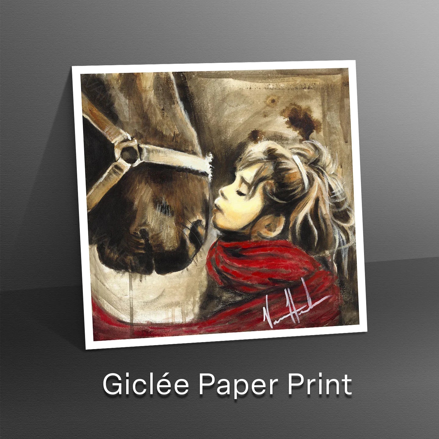 Heart Connection Horse Art Print, Women's Art Print Vanessa Horabuena