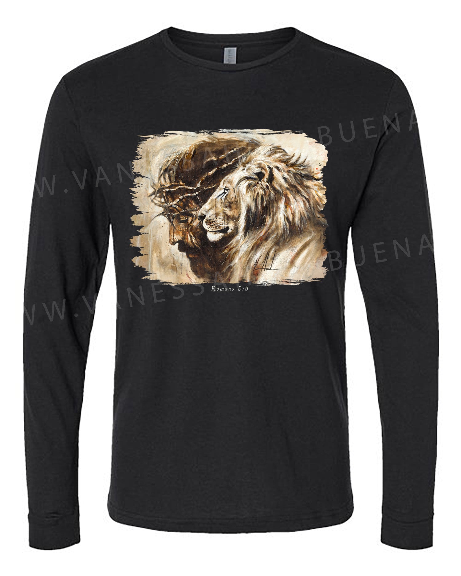 Heaven's Grace - Unisex T-Shirt Poly-Blend Vanessa Horabuena Long Sleeve Black Small