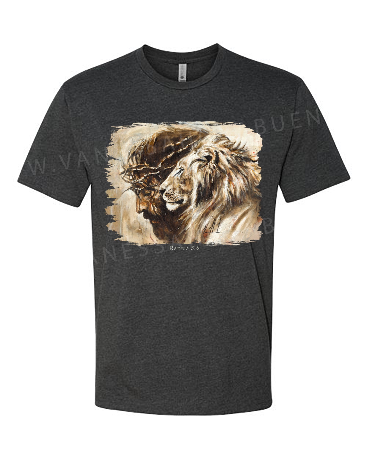 Heaven's Grace - Unisex T-Shirt Poly-Blend Vanessa Horabuena Short Sleeve Charcoal Small