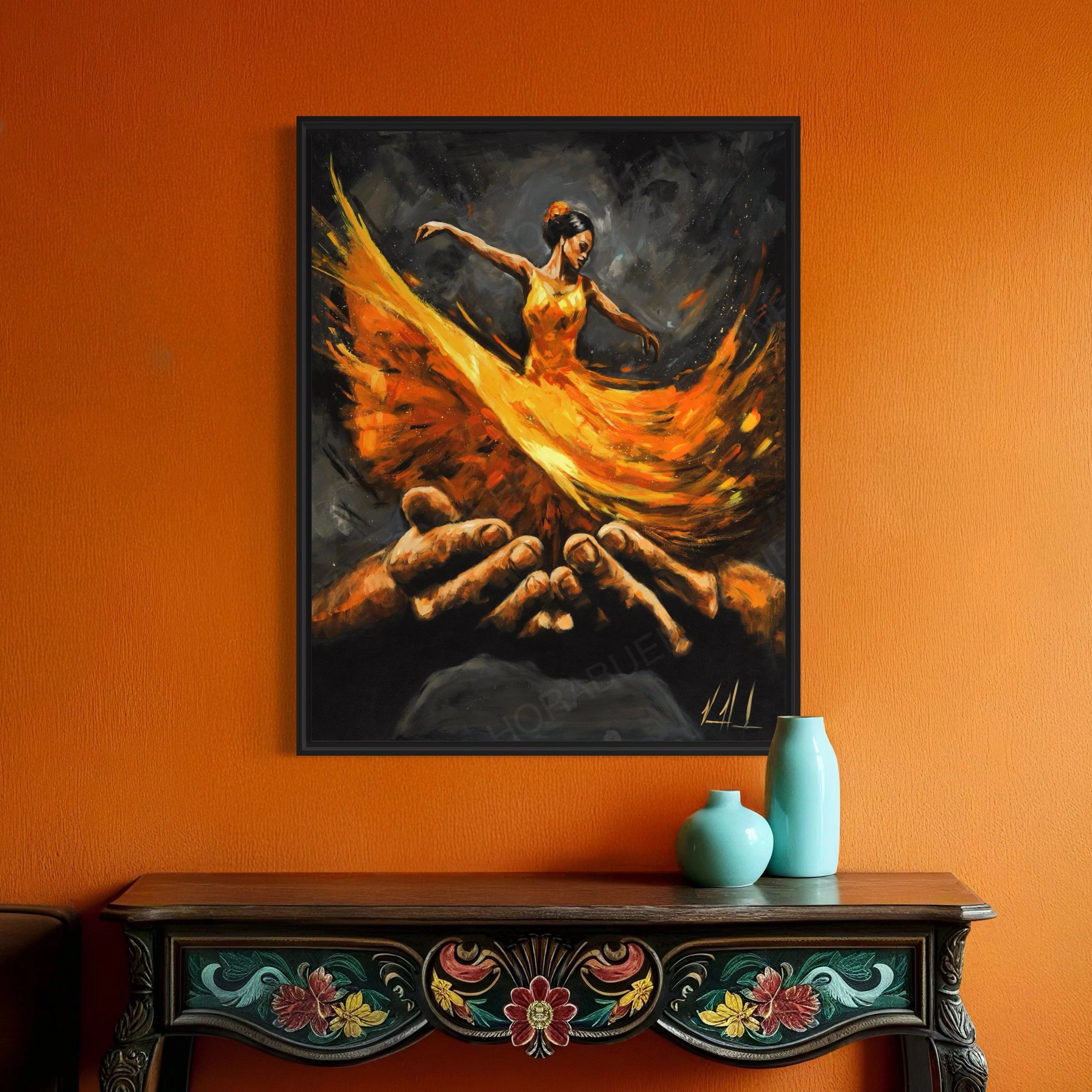 Endless Dance in the Father's Hands - Holy Fire Jesus Art Print Vanessa Horabuena