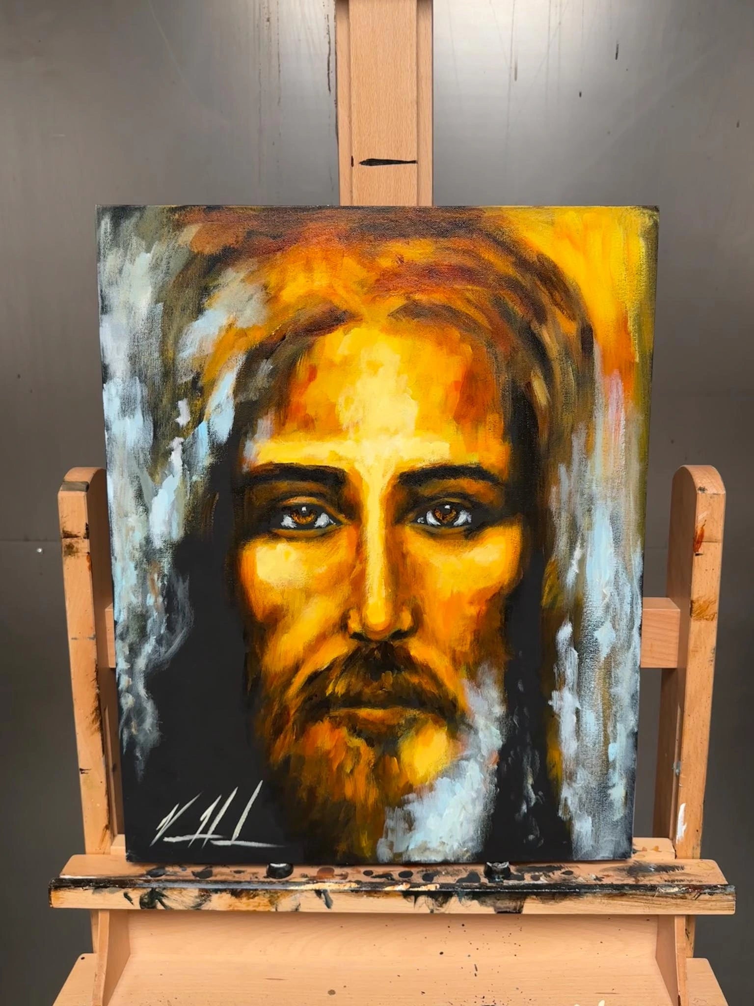 The Shroud of Turin - 16”x20” Original Acrylic Painting