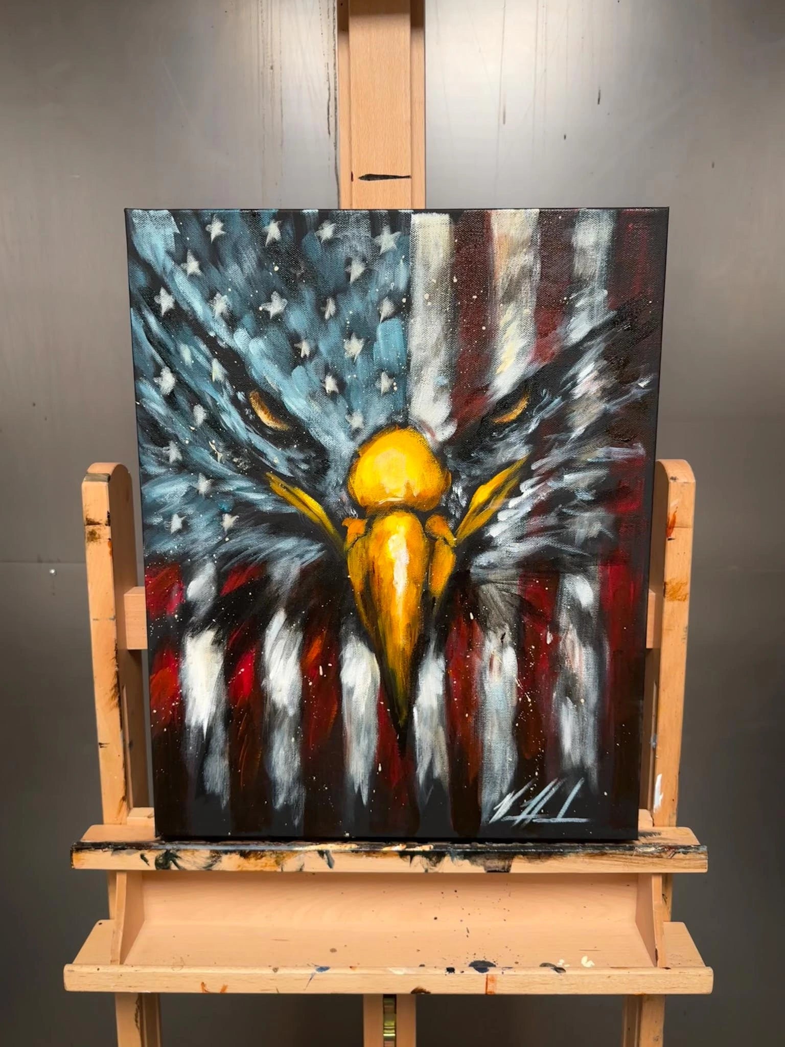 Stripes of Freedom - 16”x20” Original Acrylic Painting