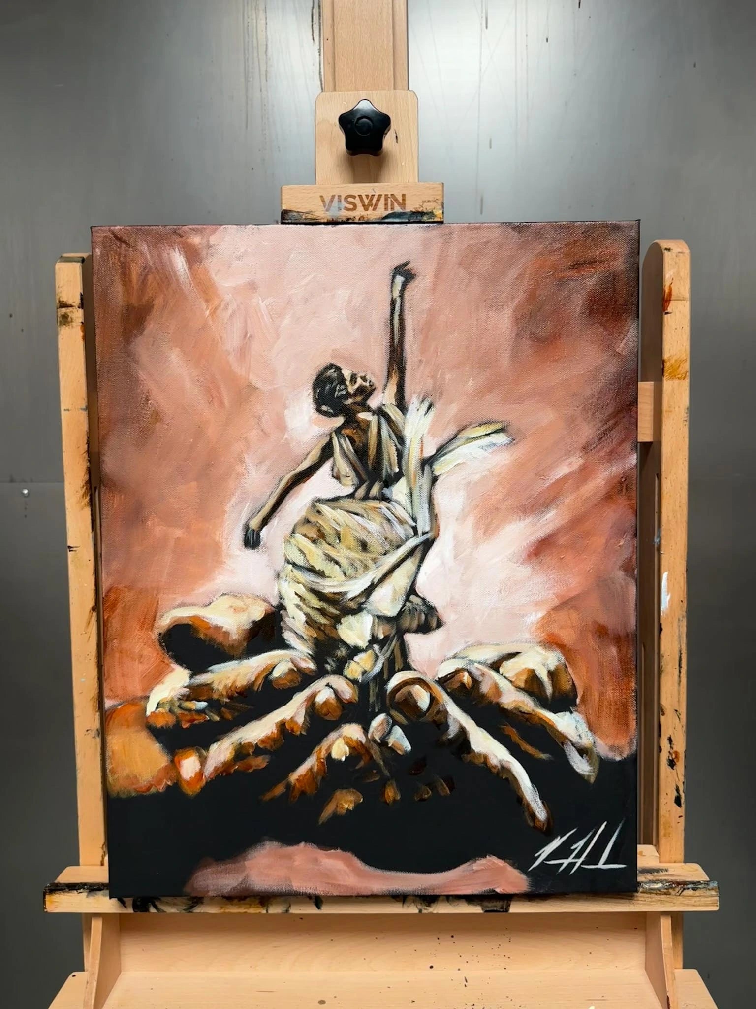 Endless Dance in the Father’s Hands - 16”x20” Original Acrylic Painting