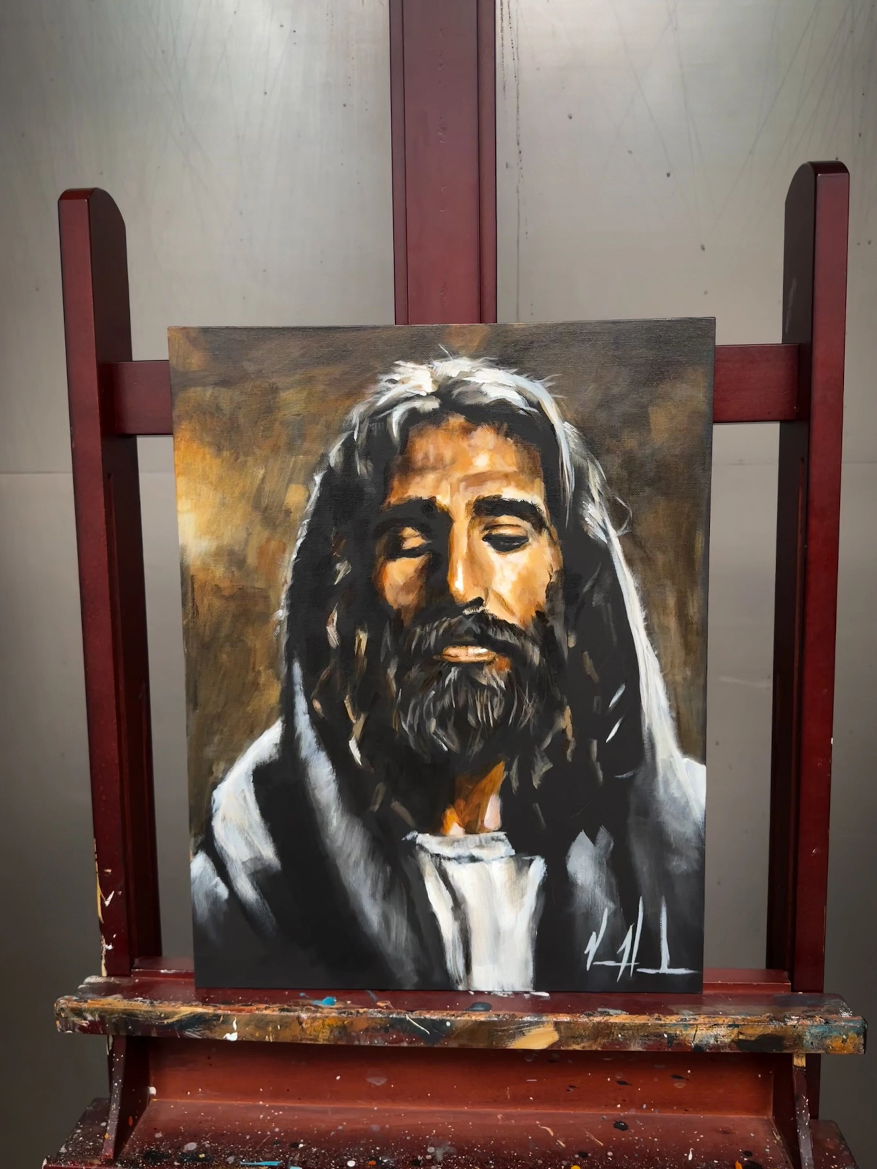 Rabbi - 14”x18” Original Acrylic Painting