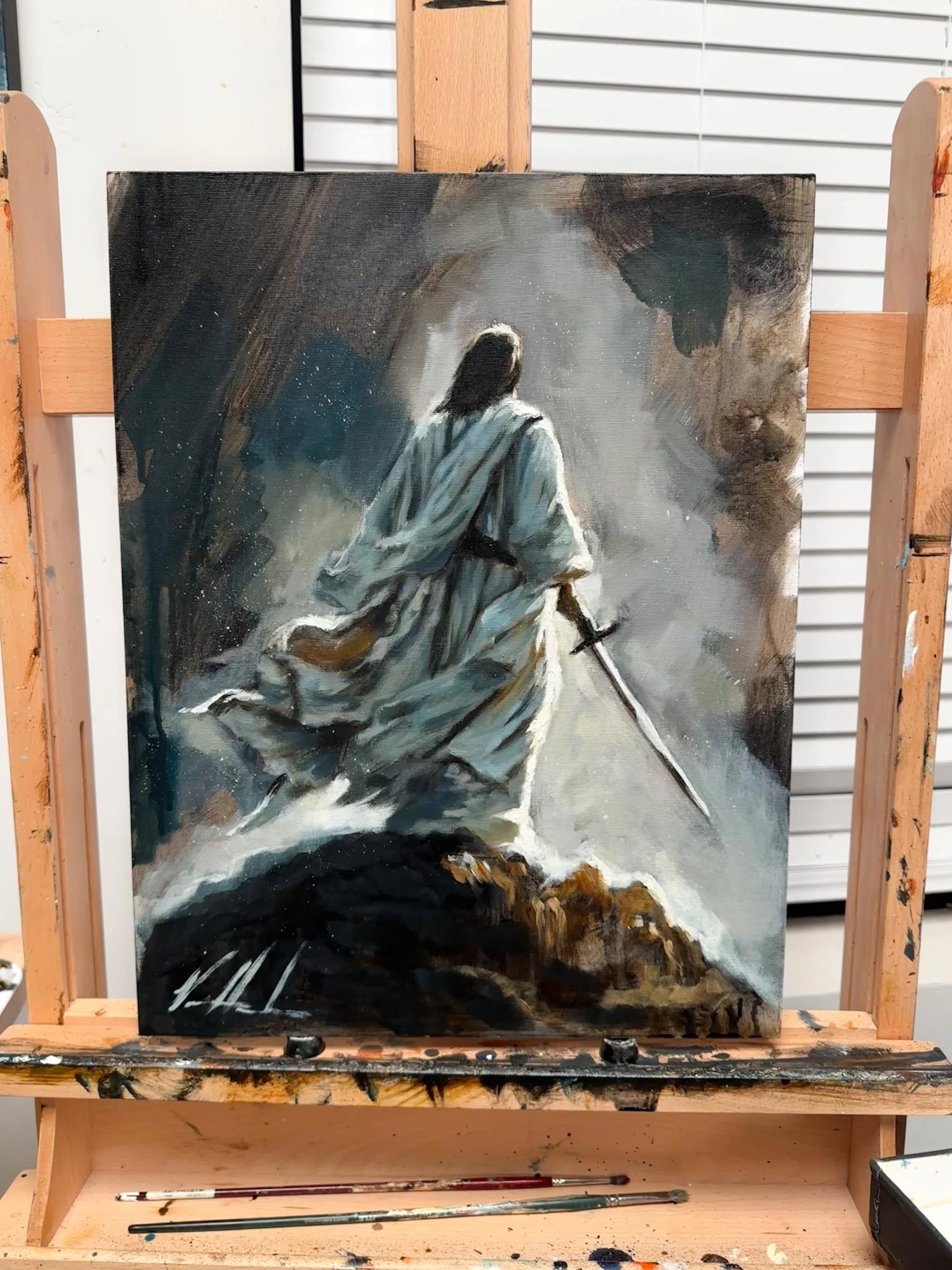 Returning King - 14”x18” Original Acrylic Painting