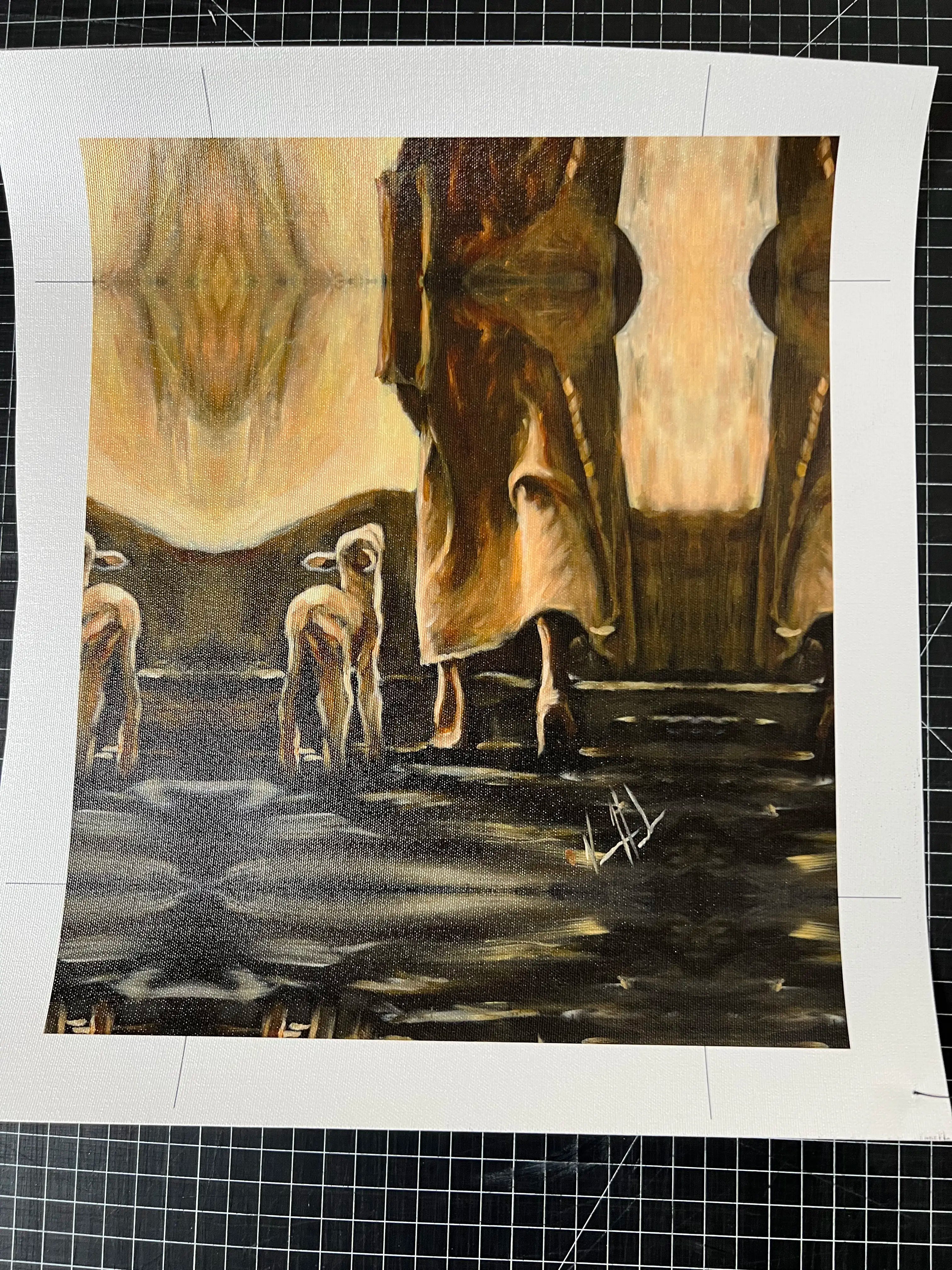 D#. 11 - My Sheep Listen to My Voice (Fall Collection) - 8"x10" Canvas Print Vanessa Horabuena