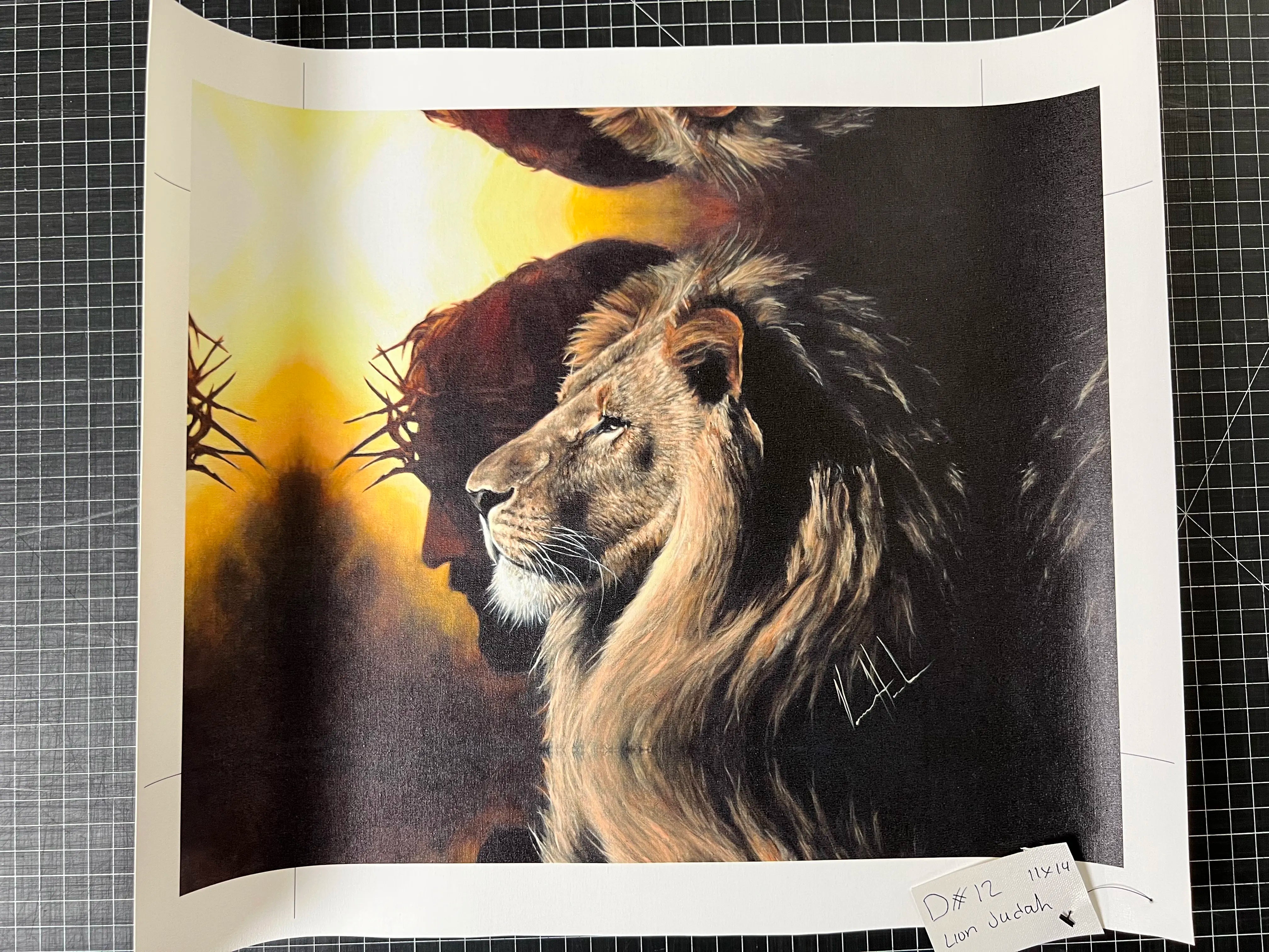 D#. 12 - The Lion of Judah - 11"x14" Canvas Print Vanessa Horabuena