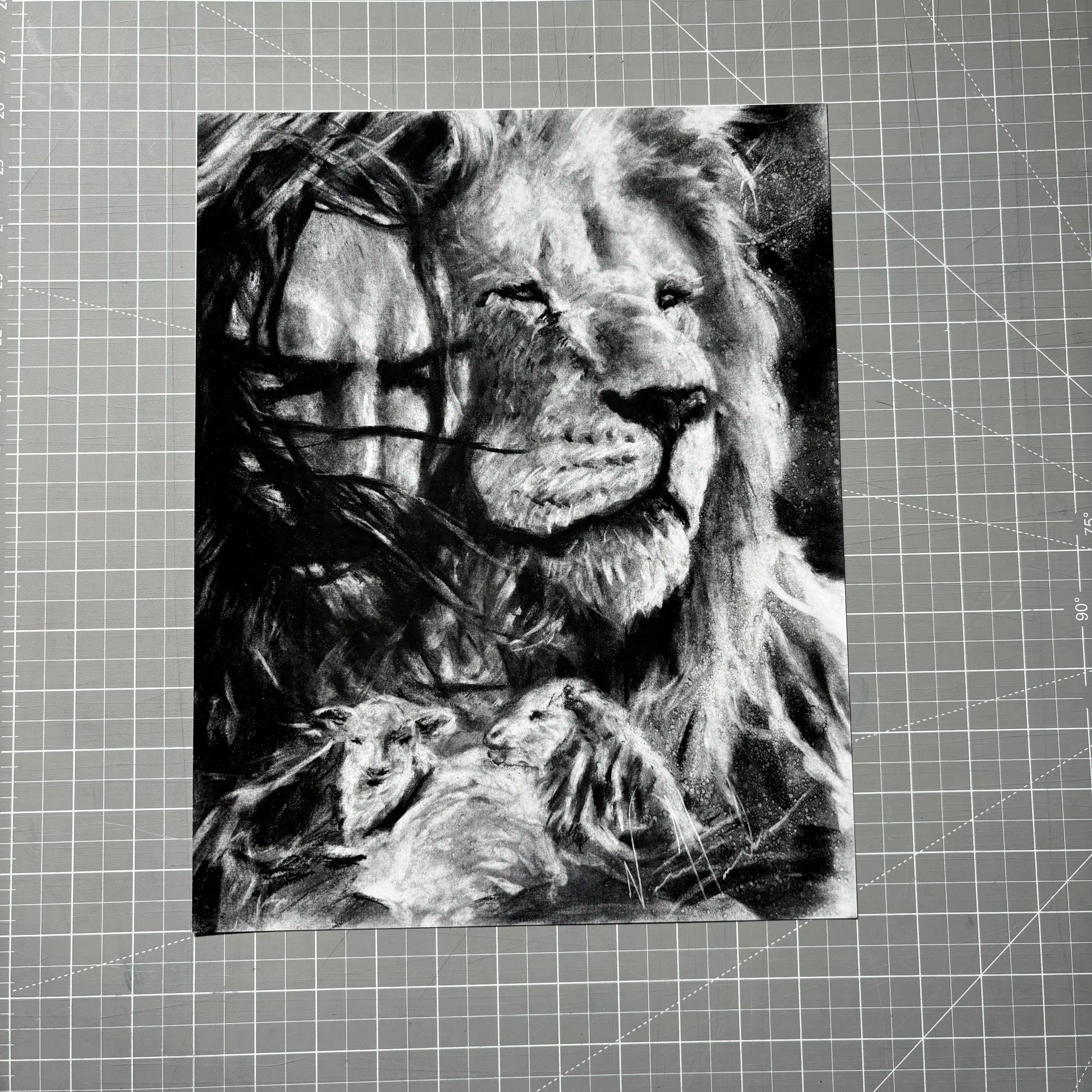 King and Shepherd Sketch (Clearance Print) Vanessa Horabuena