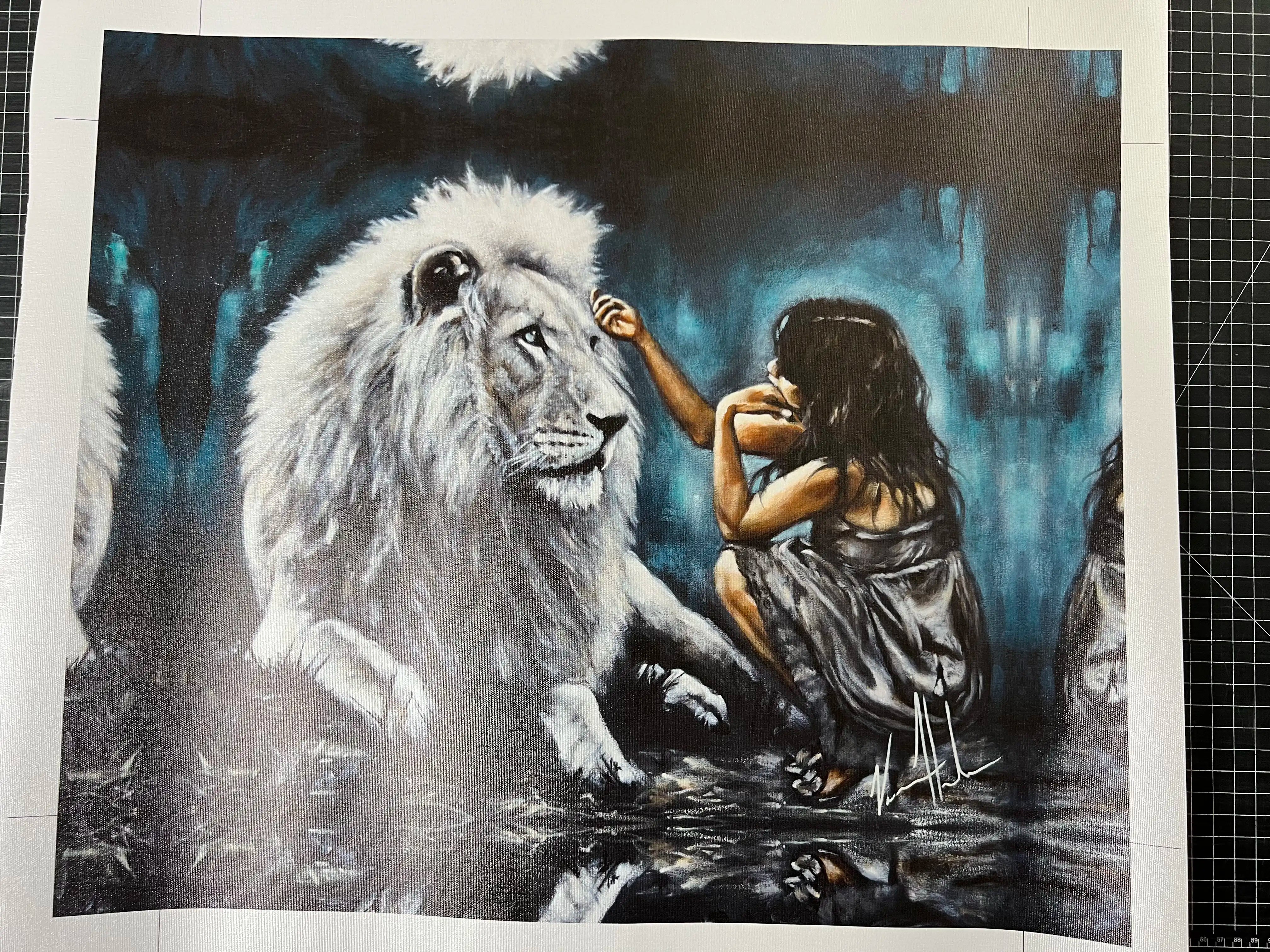 D#. 18 - Intimacy With God - Blue Background- 16"x20" Canvas Print Vanessa Horabuena