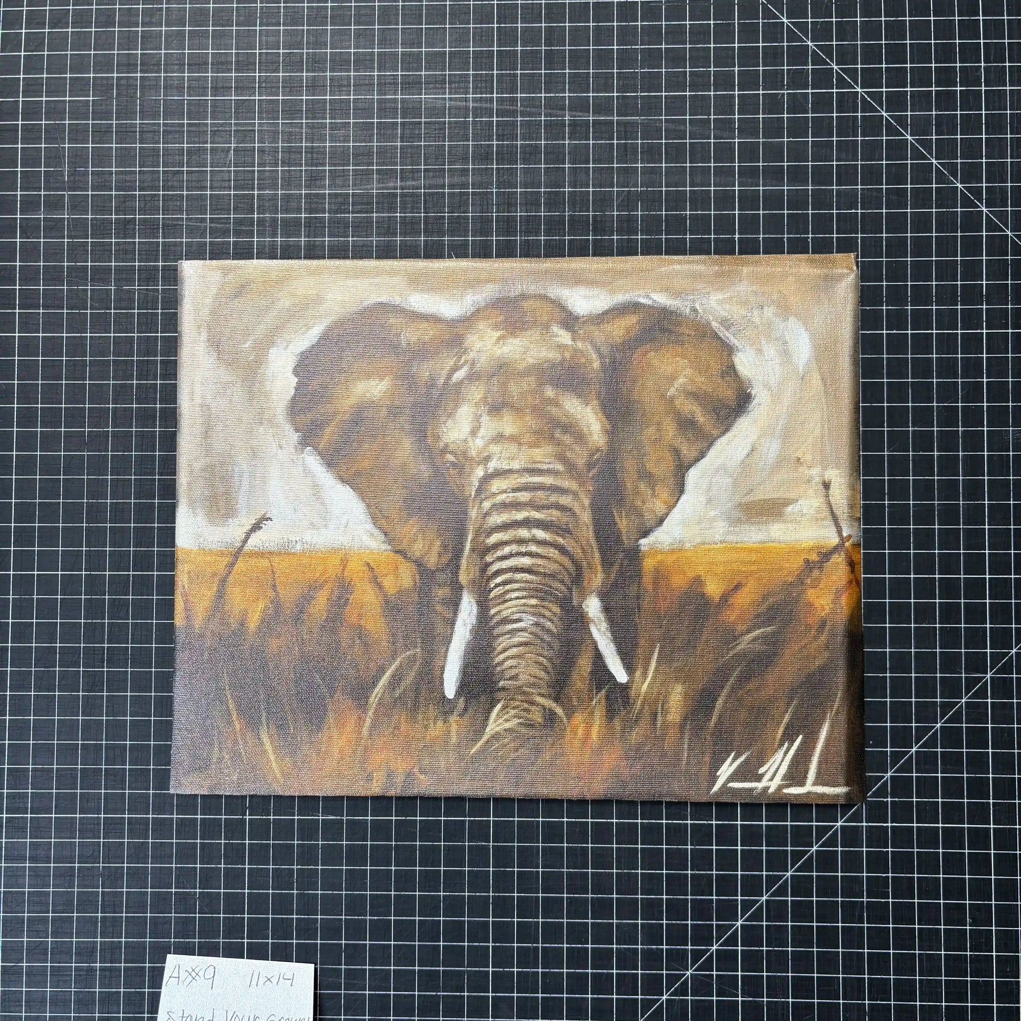 A#. 9 - Stand Your Ground - 11"x14" Canvas Print Vanessa Horabuena