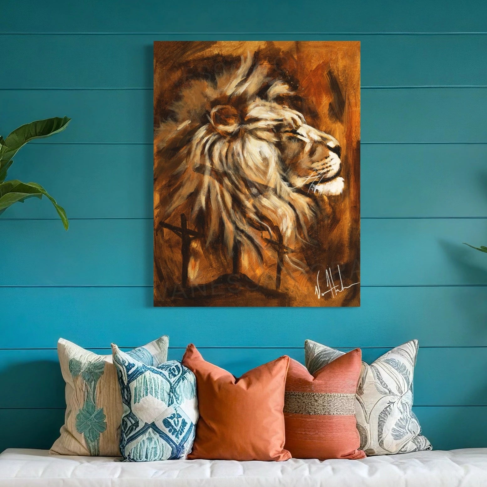 A King's Hill Lion Art Print Vanessa Horabuena