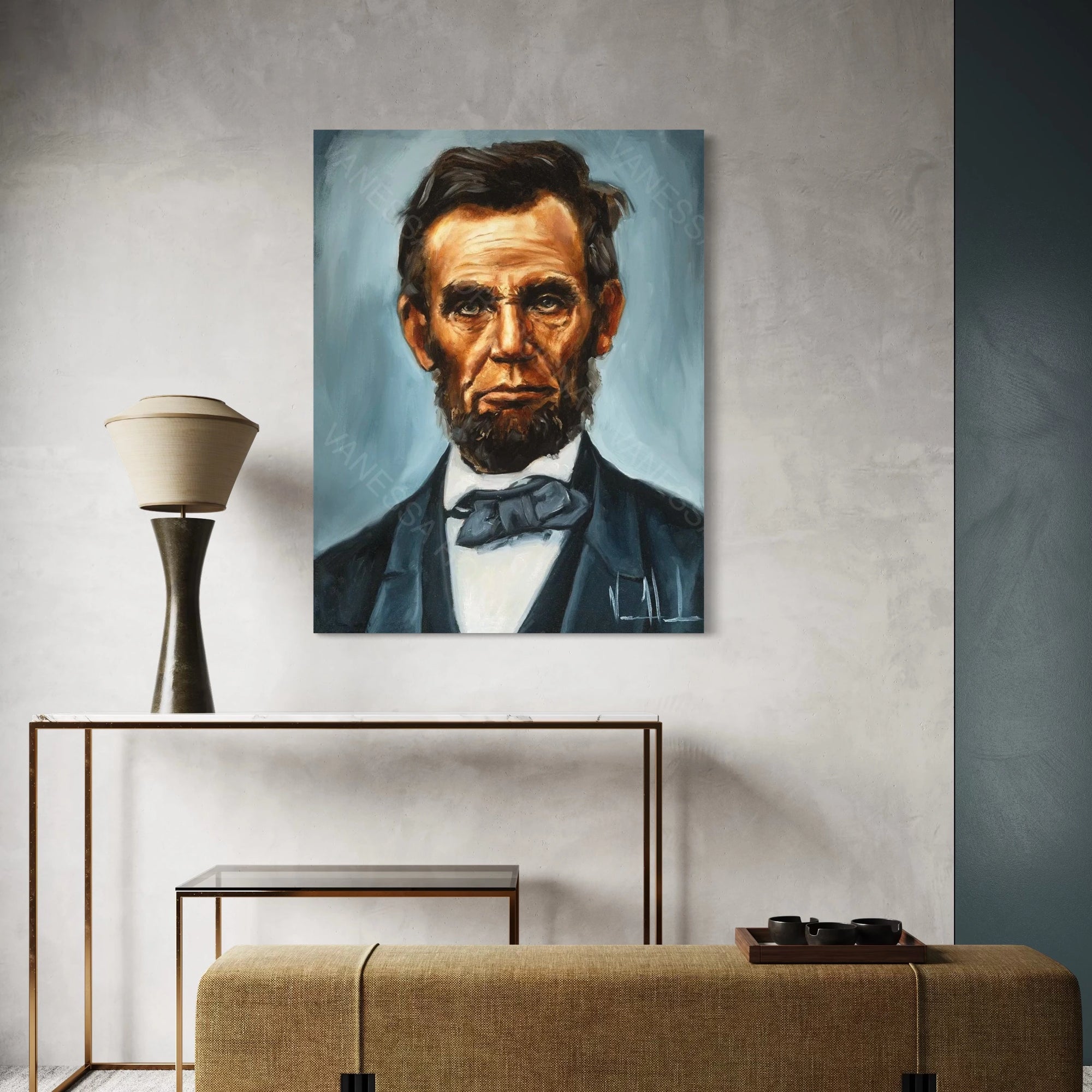 Abraham Lincoln Patriotic Art Print Vanessa Horabuena