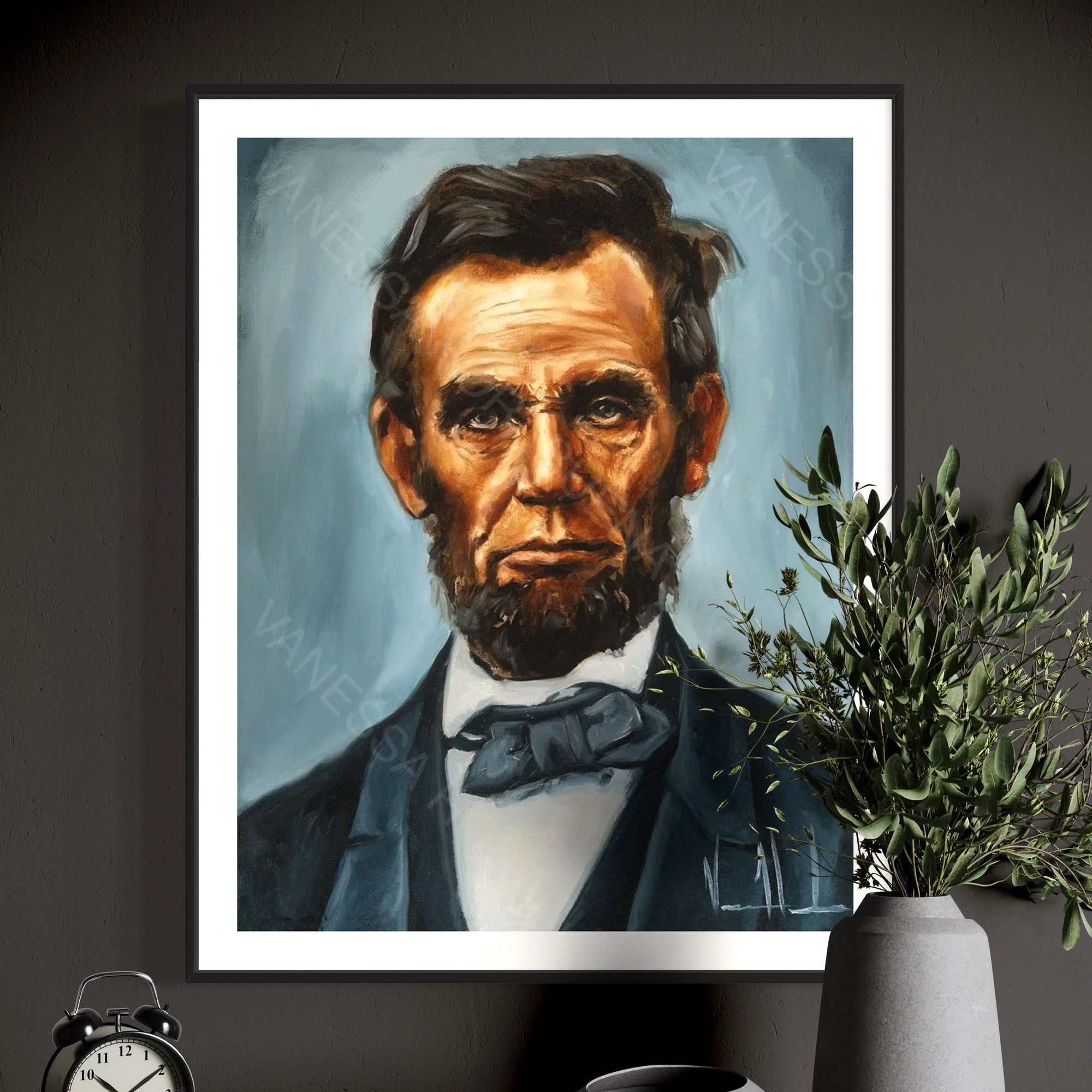 Abraham Lincoln Patriotic Art Print Vanessa Horabuena