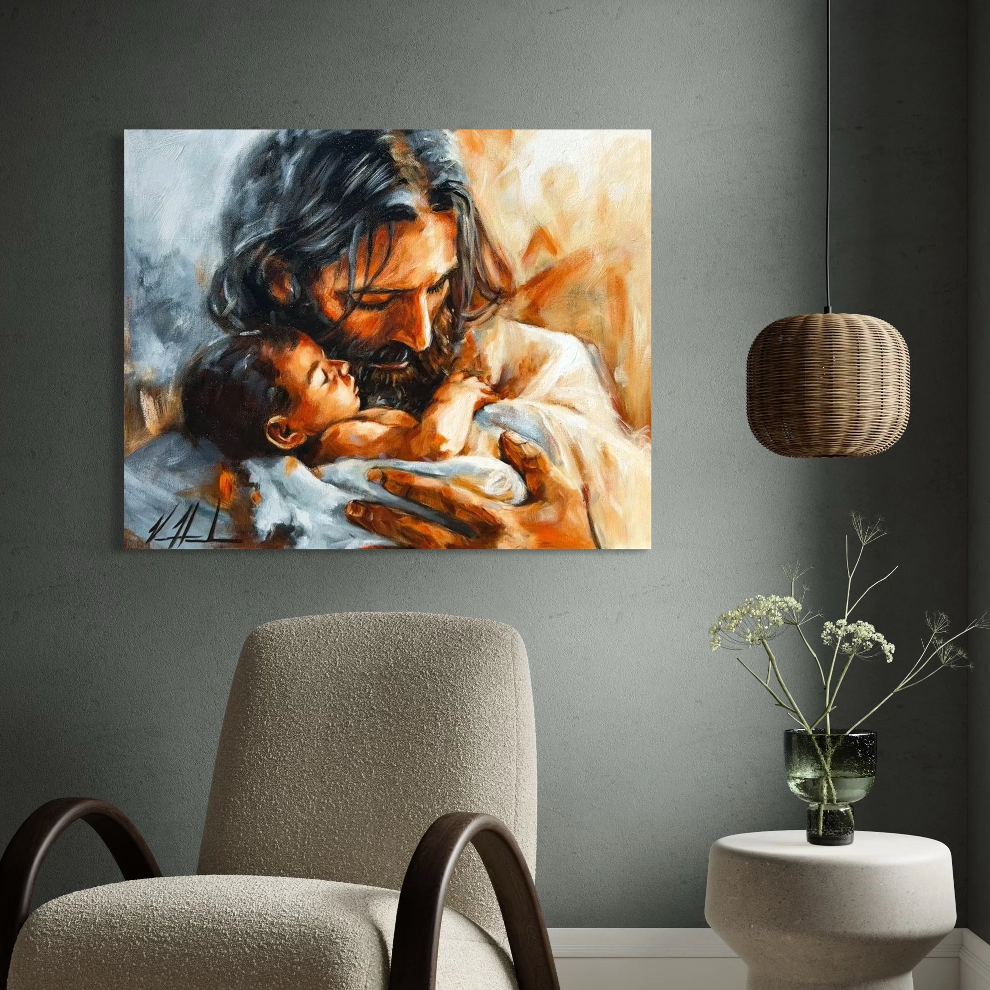 In the Arms of Love Jesus Art Print Vanessa Horabuena
