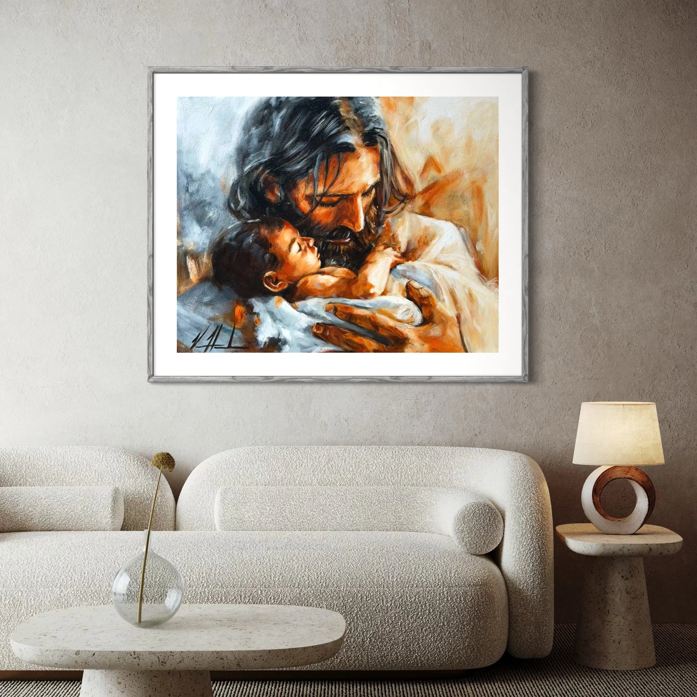 In the Arms of Love Jesus Art Print Vanessa Horabuena