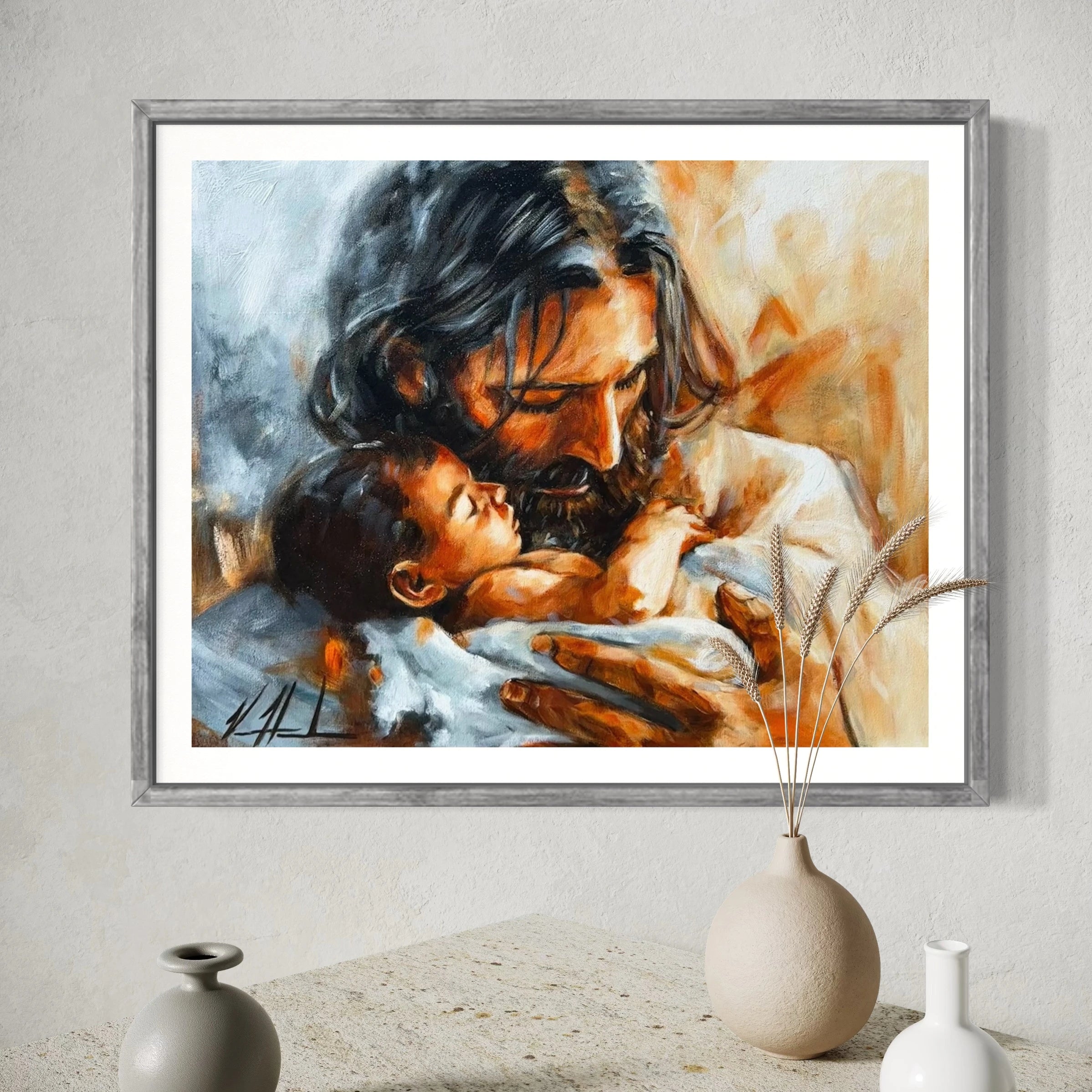 In the Arms of Love Jesus Art Print Vanessa Horabuena