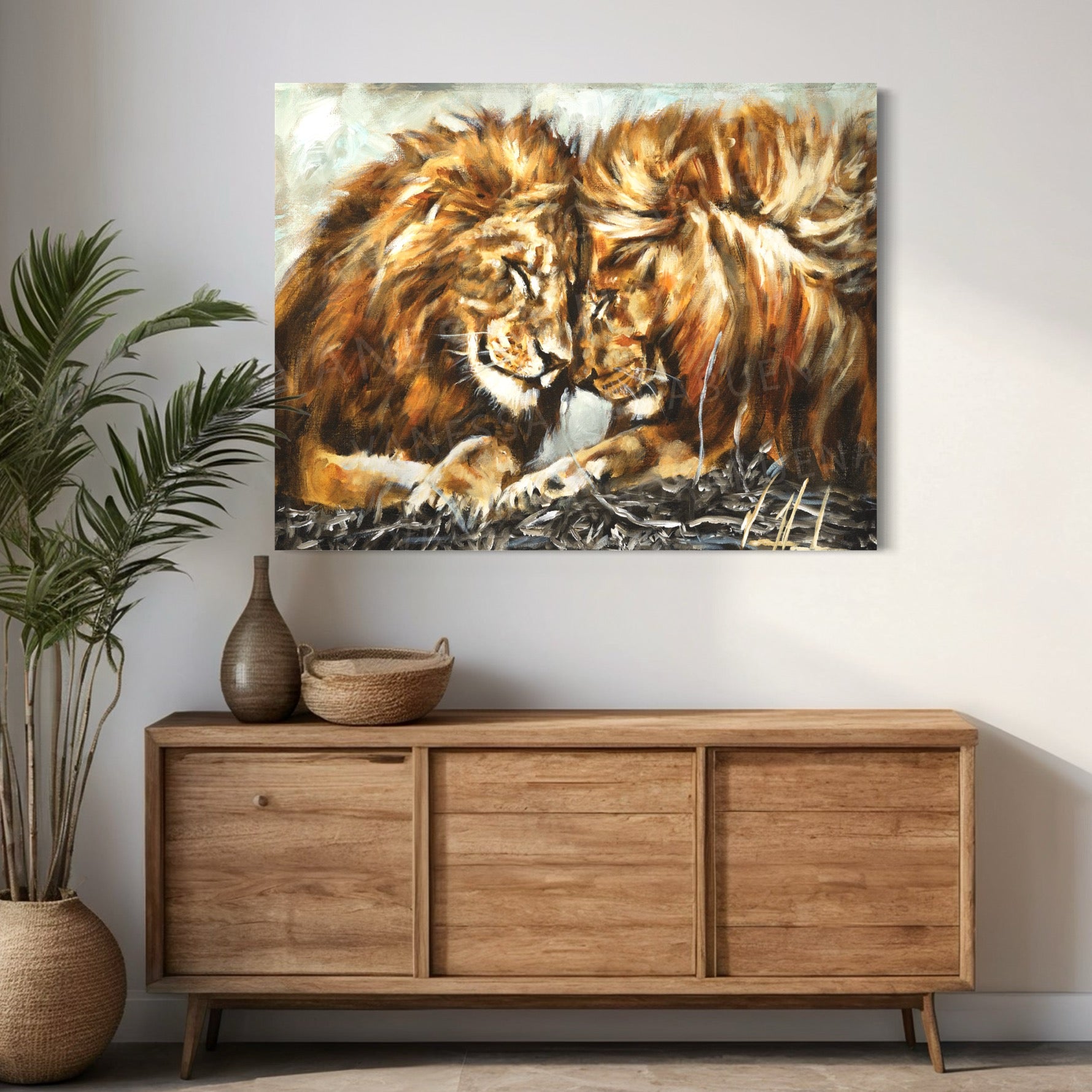 Fortified Strength Lion Art Print Vanessa Horabuena