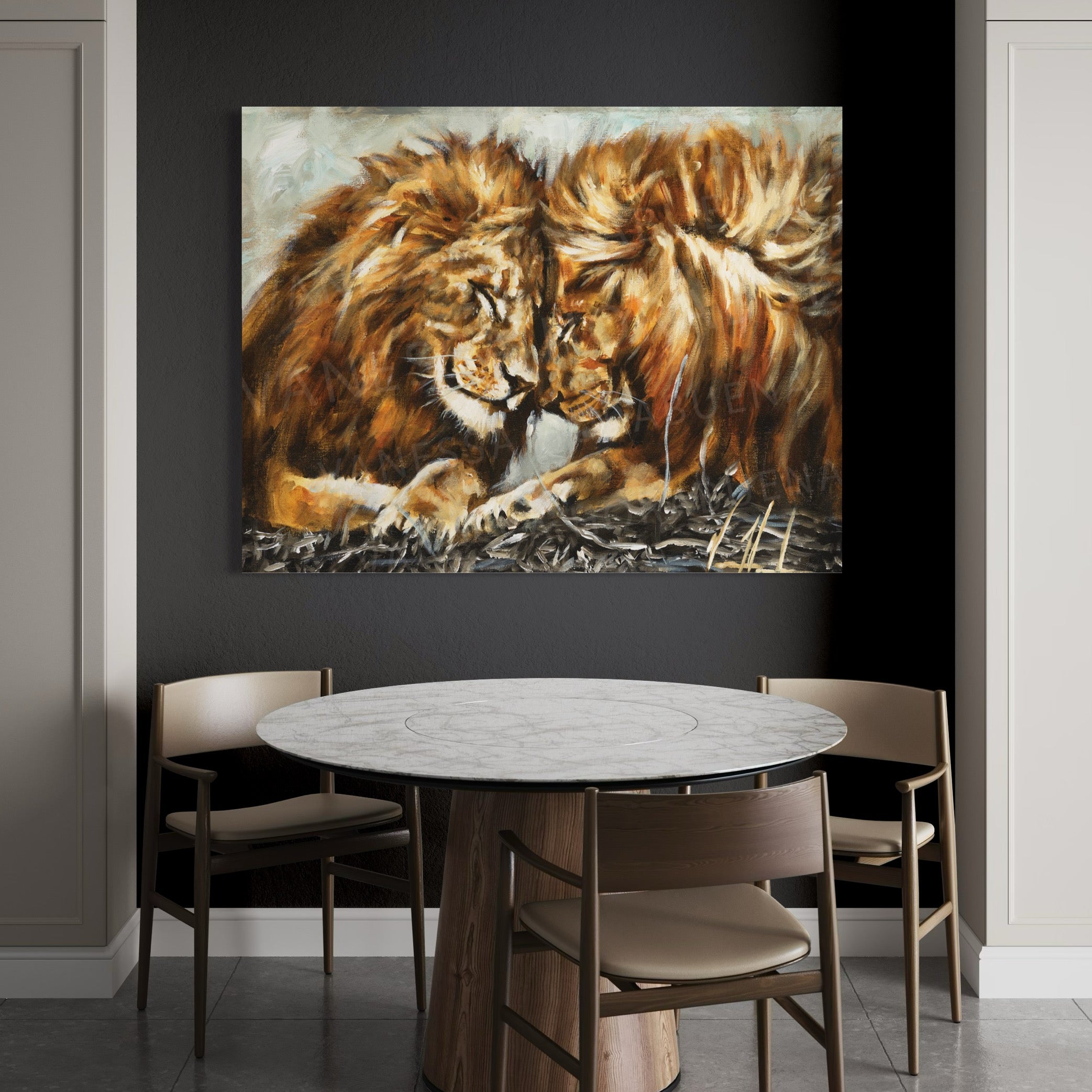 Fortified Strength Lion Art Print Vanessa Horabuena